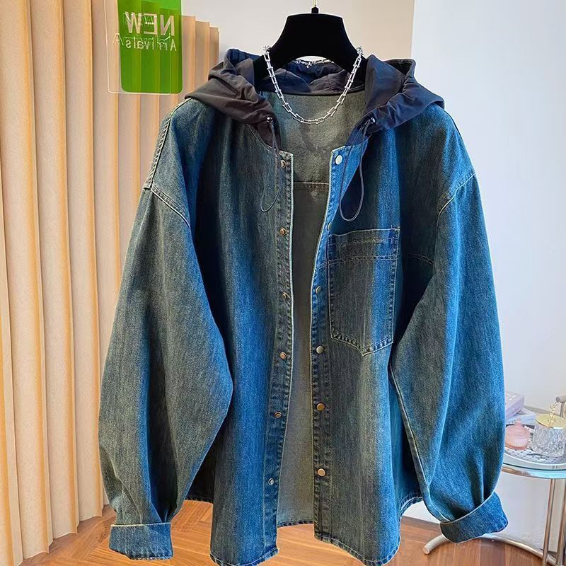 Vintage Pre-Owned Vintage Washed Hooded Denim Shirt Size US L / EU 52-54 / 3 - 3 Thumbnail