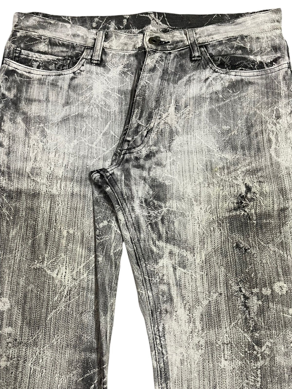 Tornado Mart Vintage Japan Edge Rupert Faded Spider Web Style Flare Jeans Size US 32 / EU 48 - 4 Thumbnail