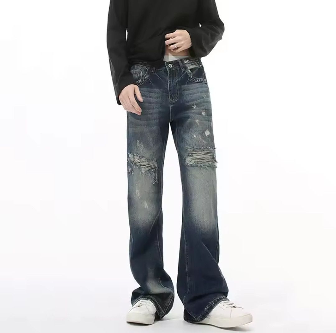 Japanese Brand × Jean Boot Cutting Casual Straight Denim Size US 33 - 2 Thumbnail