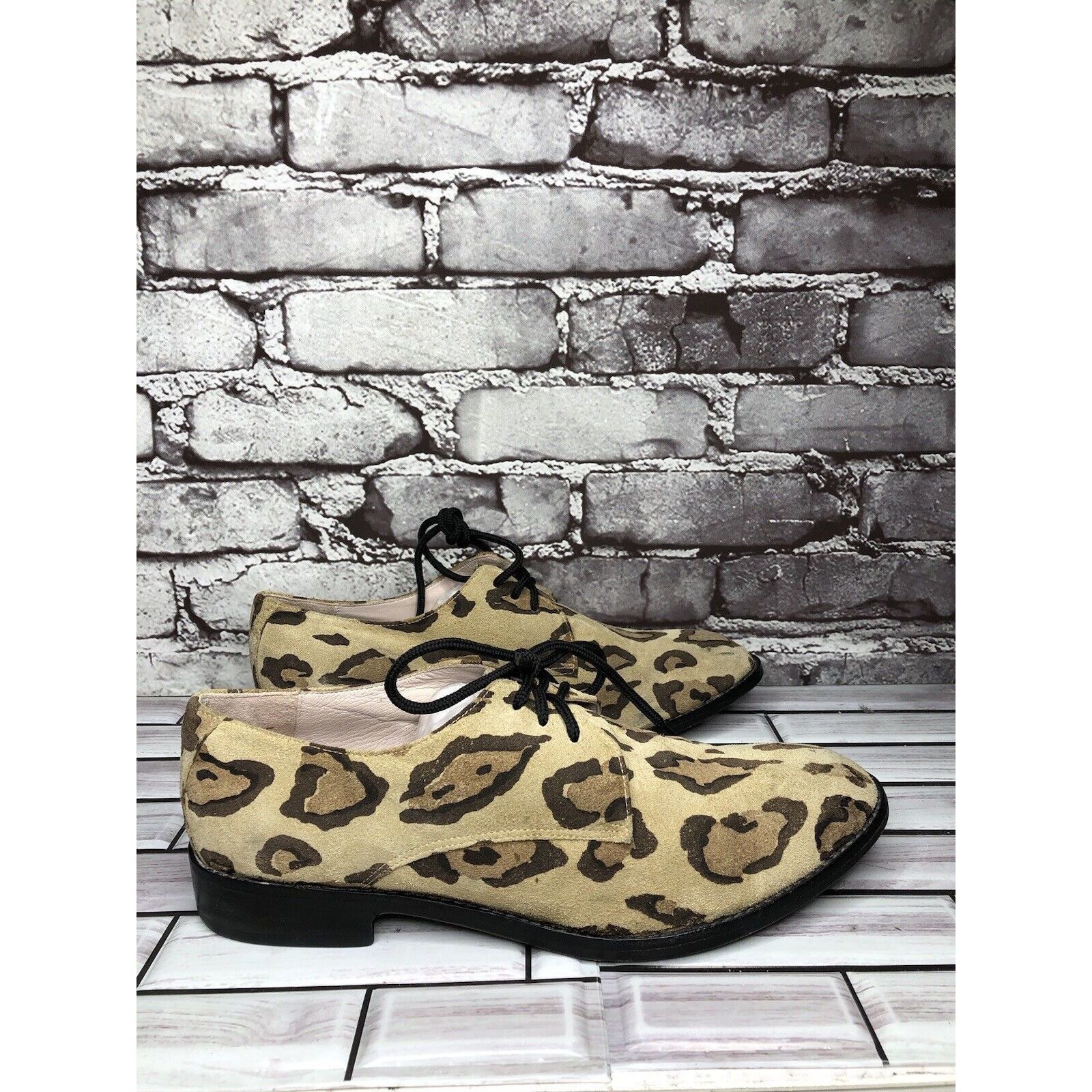 Other Penelope And Coco Leopard Print Suede Leather Oxfords Shoes Size US 10 / IT 40 - 18 Thumbnail