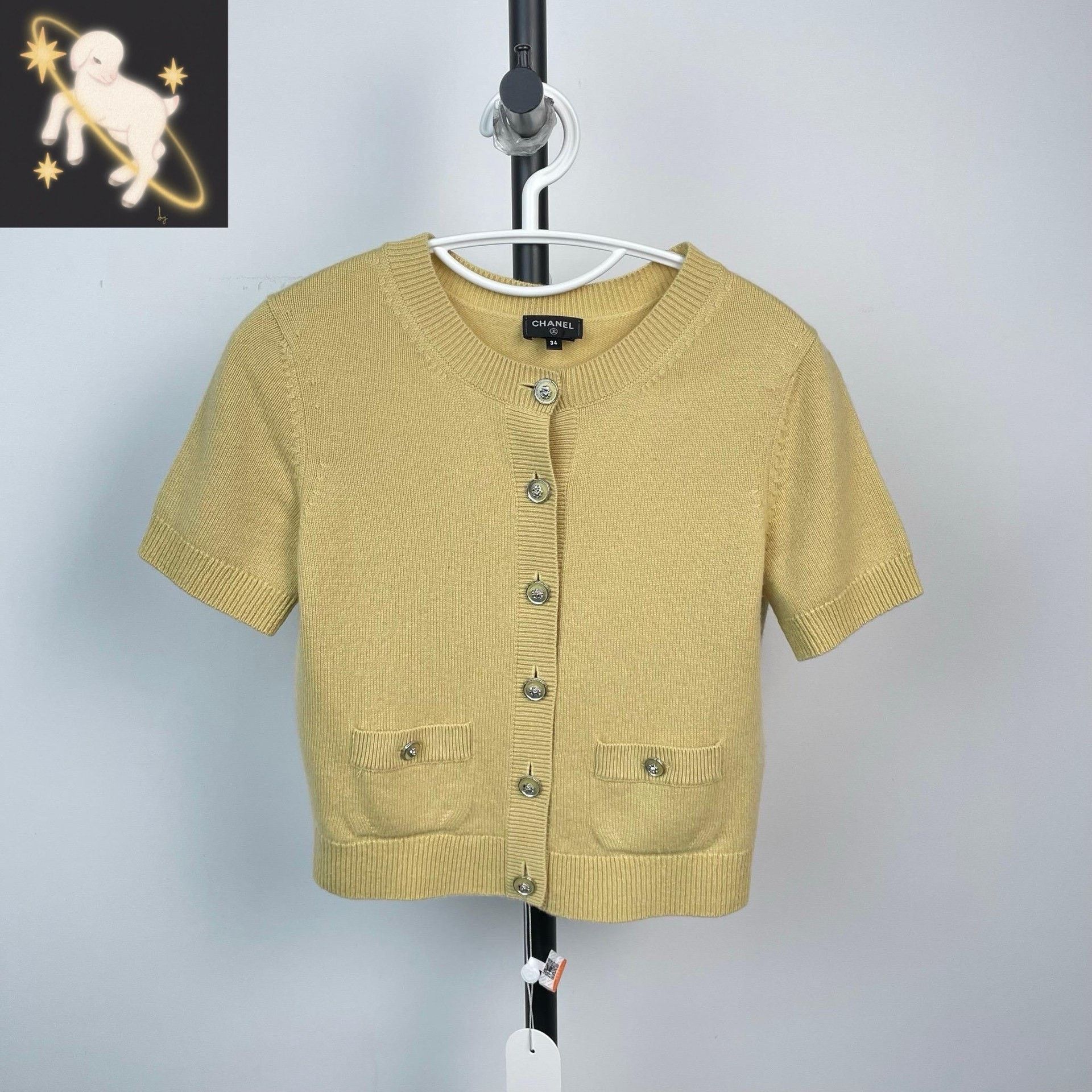 Chanel Chanel Yellow Sweater 22 Women Size XS / US 0-2 / IT 36-38 - 1 Thumbnail