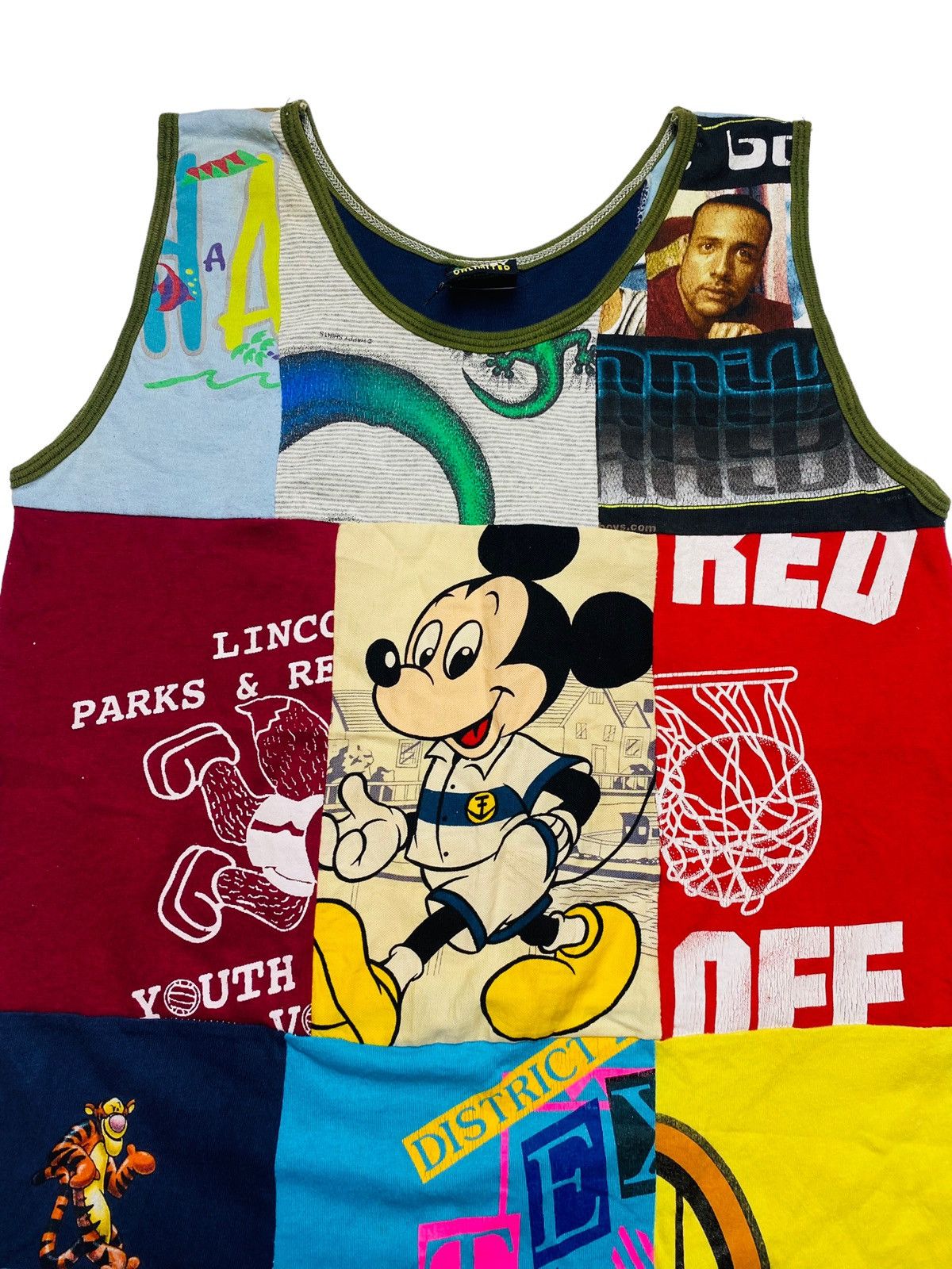 Hysteric Glamour 1990s Mickey - Patchwork Like Number Nine Tank Top Size US S / EU 44-46 / 1 - 3 Thumbnail