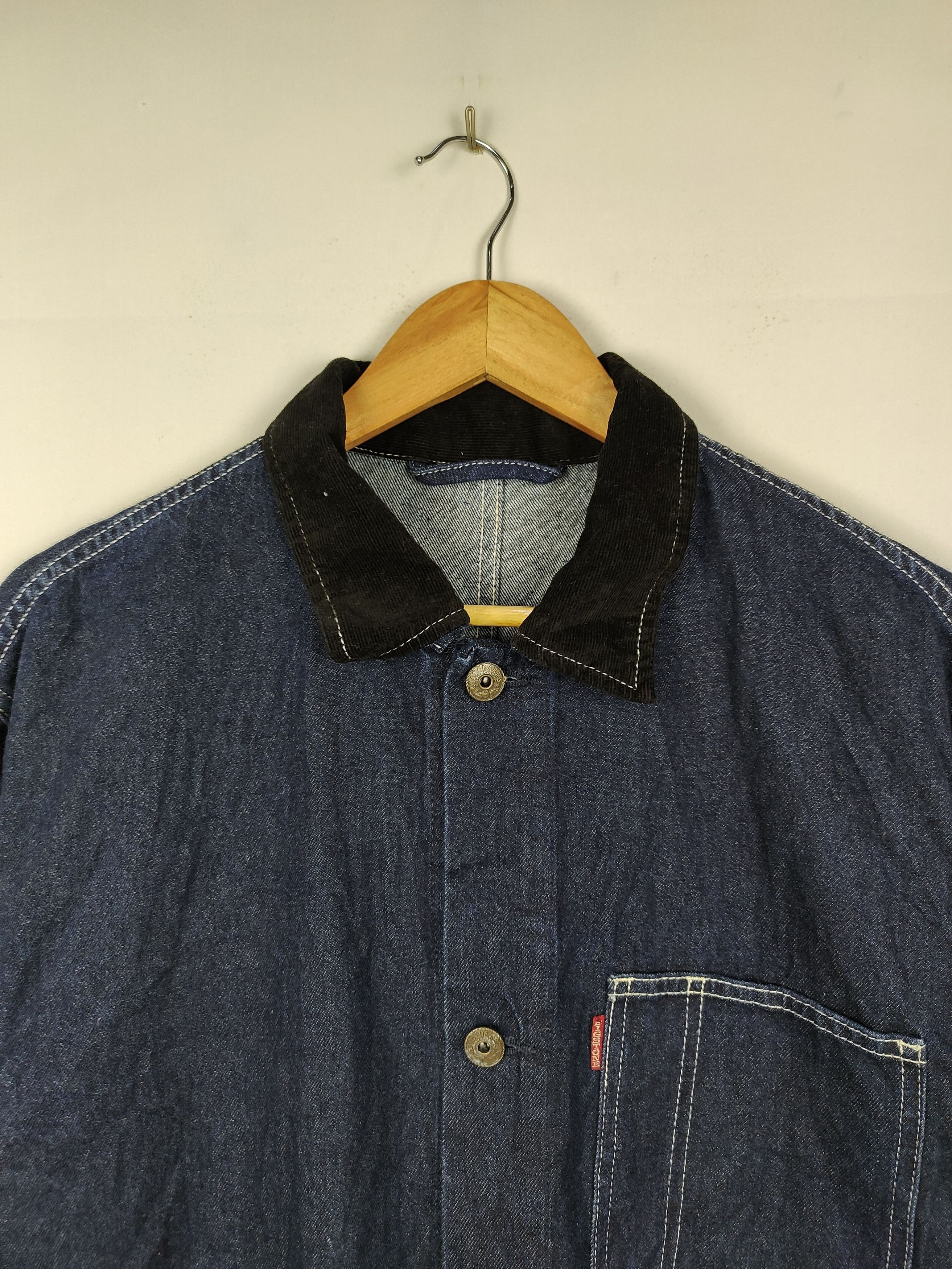 Vintage Vintage Big Stone Denim Chore Jacket Size US L / EU 52-54 / 3 - 2 Thumbnail