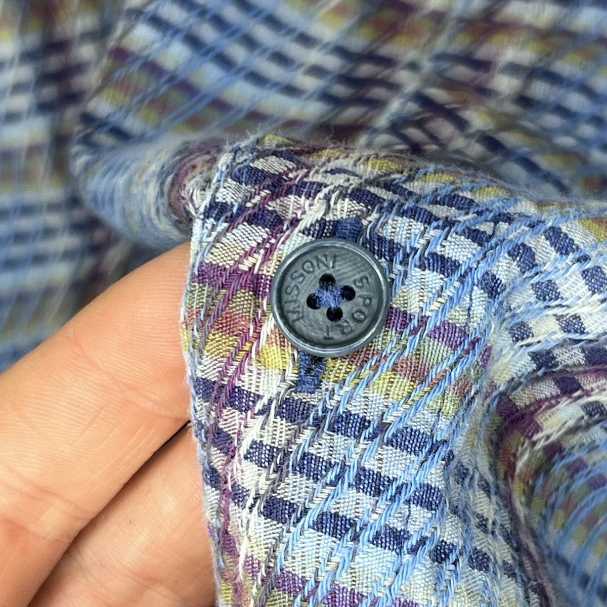 Missoni Vintage Missoni Sport Geometric Striped Button-Up Shirt Size US L / EU 52-54 / 3 - 7 Thumbnail