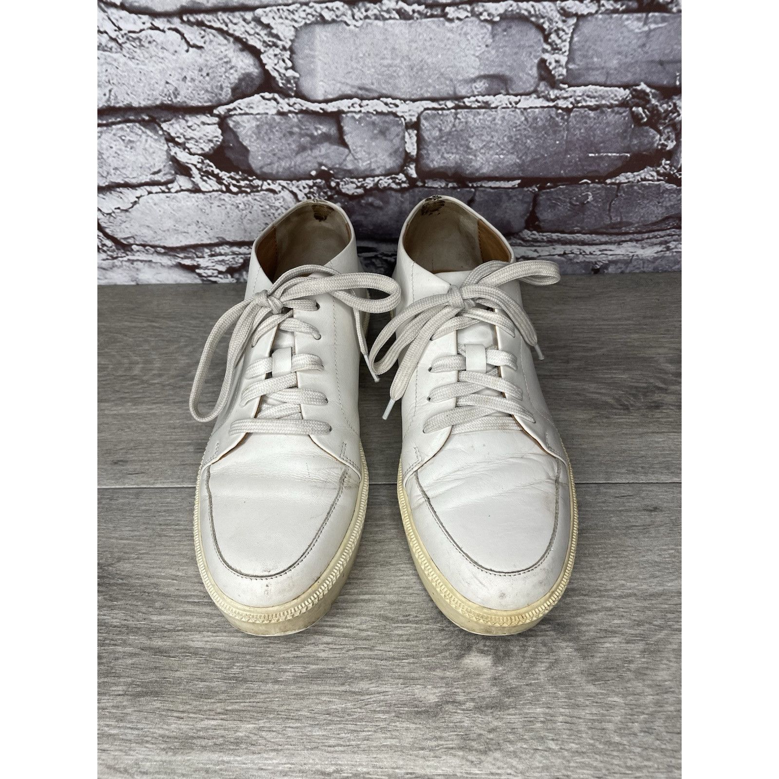 Adolfo Dominguez Adolfo Dominguez White Leather Casual Lace Up Sneakers Women Size US 8.5 / IT 38.5 - 6 Thumbnail
