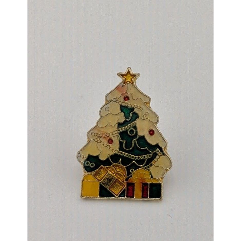 Other Vintage Holiday Enamel Christmas Tree Lapel Pin Size ONE SIZE - 3 Thumbnail