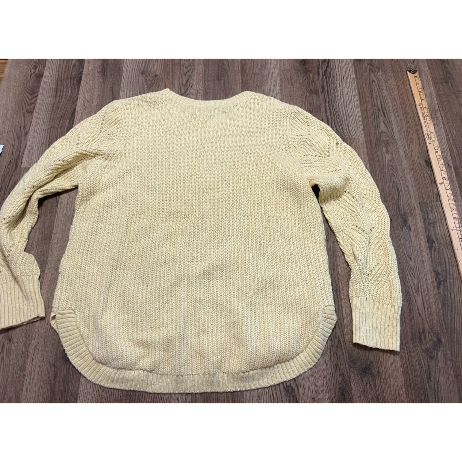 Vintage Sonoma Sweater Women's Large Yellow Knit Pullover Crew Neck Knitting Casual Regular Pullover Size L / US 10 / IT 46 - 2 Thumbnail