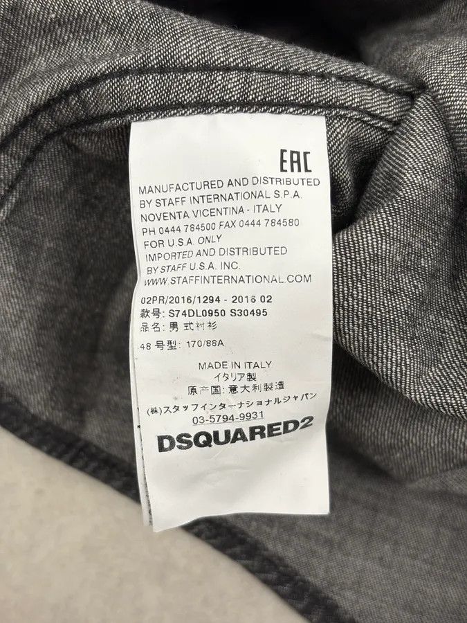Dsquared2 AW2016 Dsquared2 Black Waxed Shirt Size US M / EU 48-50 / 2 - 11 Thumbnail