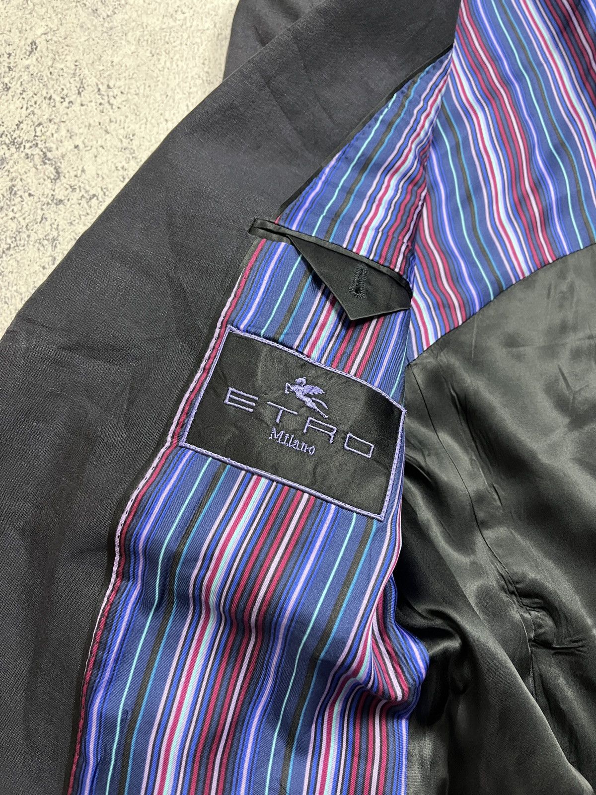 Etro ETRO Suit Blazer Coat Jacket Pants Acetat Silk Luxury Sz 48 Size 48R - 8 Thumbnail