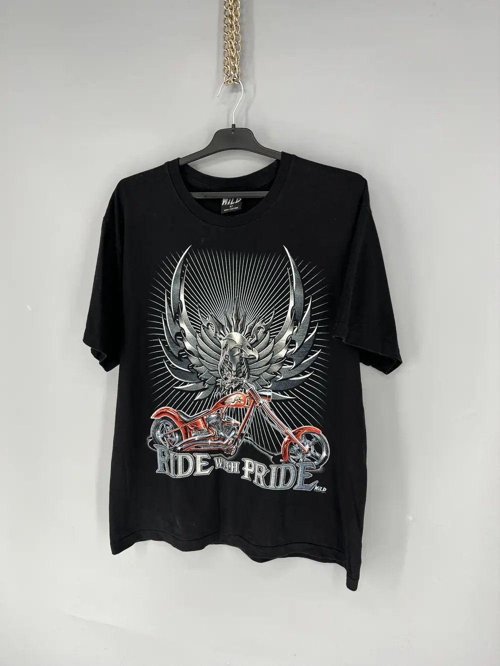 Band Tees × Vintage Vintage Bay Biker Ride With Pride Motobike Chopper Wild Size US L / EU 52-54 / 3 - 3 Thumbnail