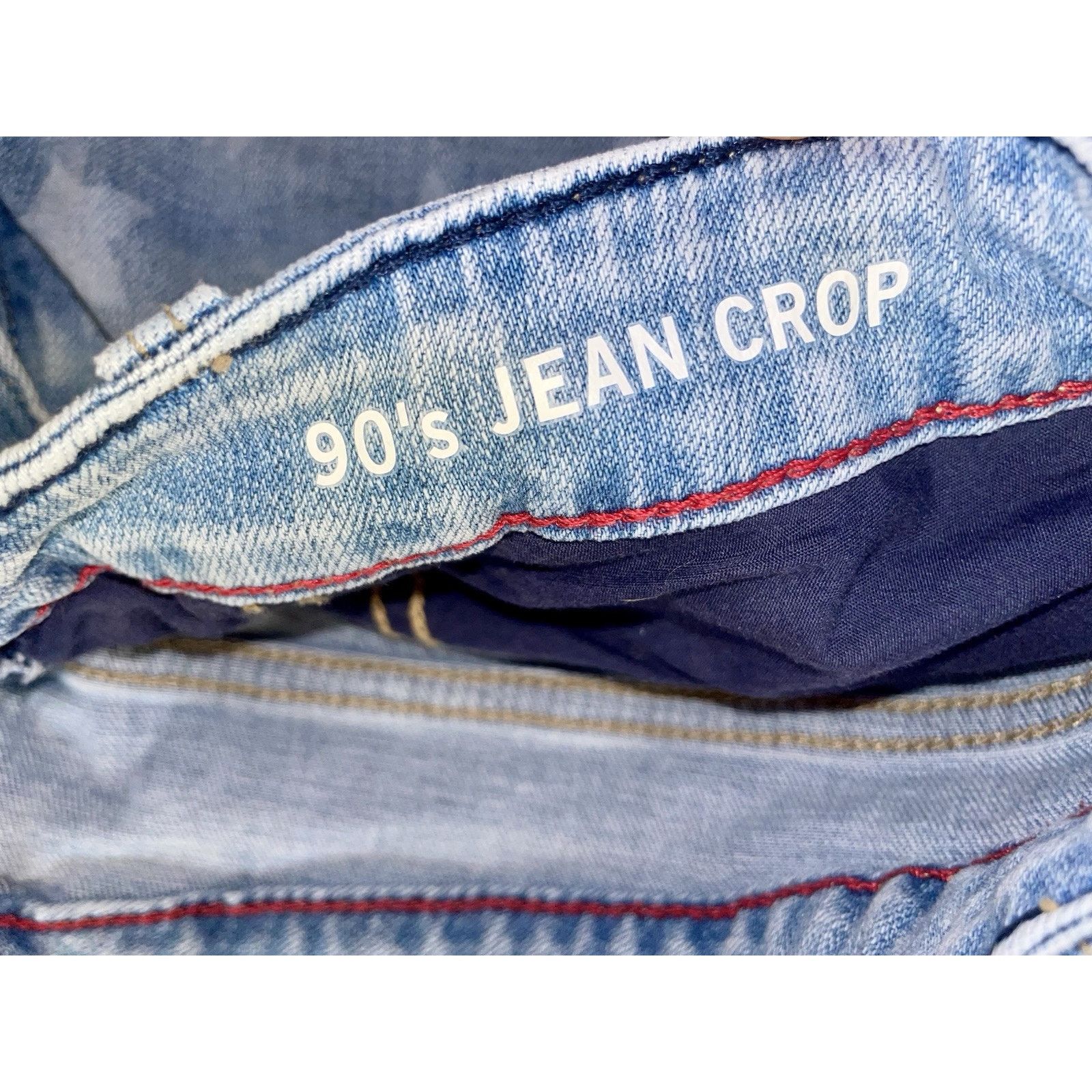 Tommy Hilfiger Tommy Hilfiger Vtg 90s Crop Wide Leg Jeans American Flag 12 Size 34" / US 12 / IT 48 - 6 Thumbnail