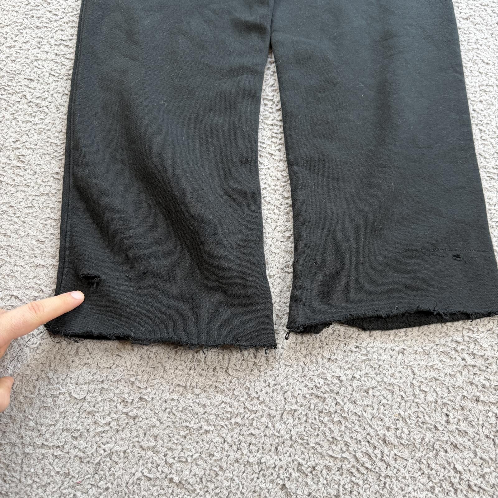Nike Nike Black Distressed Sweatpants Mens L Y2K Grunge Raw Hem Size US 34 / EU 50 - 7 Thumbnail
