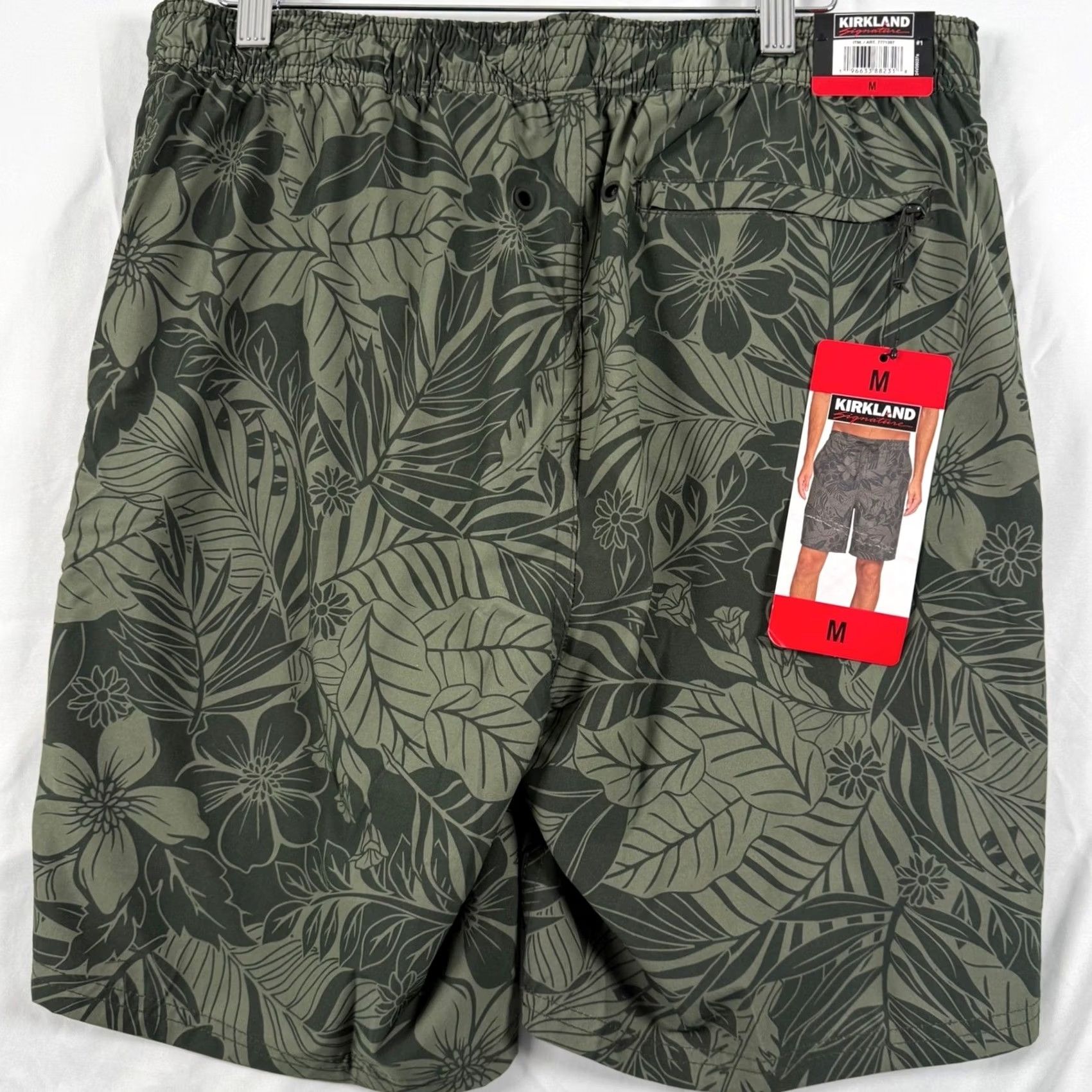 Swims Kirkland Mens M Swim Trunks Shorts Green Tropical Floral Quick Dry NWT Size US 31 - 2 Thumbnail