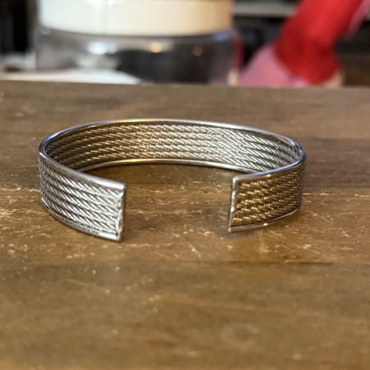 Other Silver tone rope inlay cuff bracelet Size ONE SIZE - 5 Thumbnail