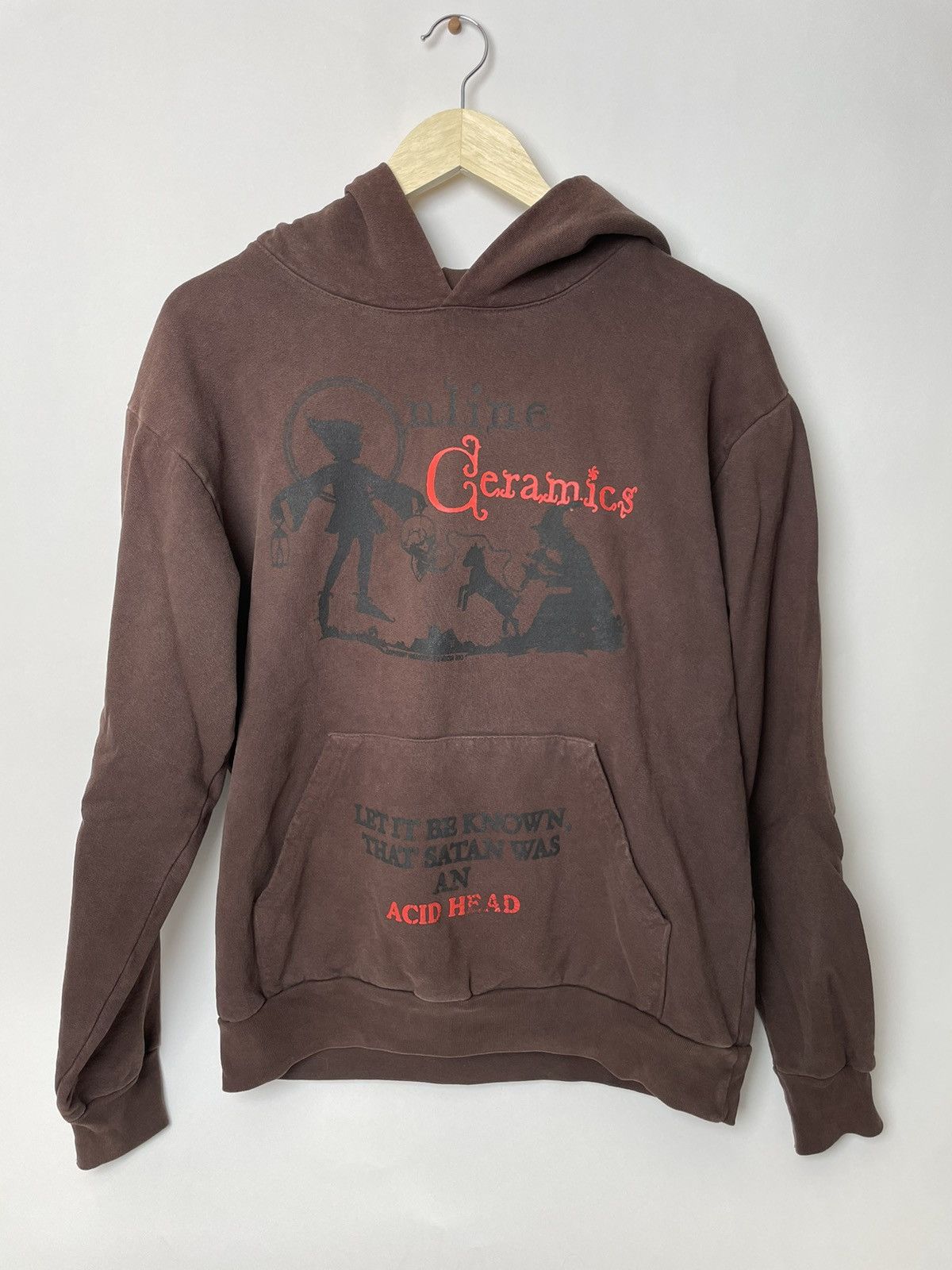 Online Ceramics Rare Online Ceramics “Satan Was An Acid Head” 14 Oz Hoodie Size US M / EU 48-50 / 2 - 2 Thumbnail