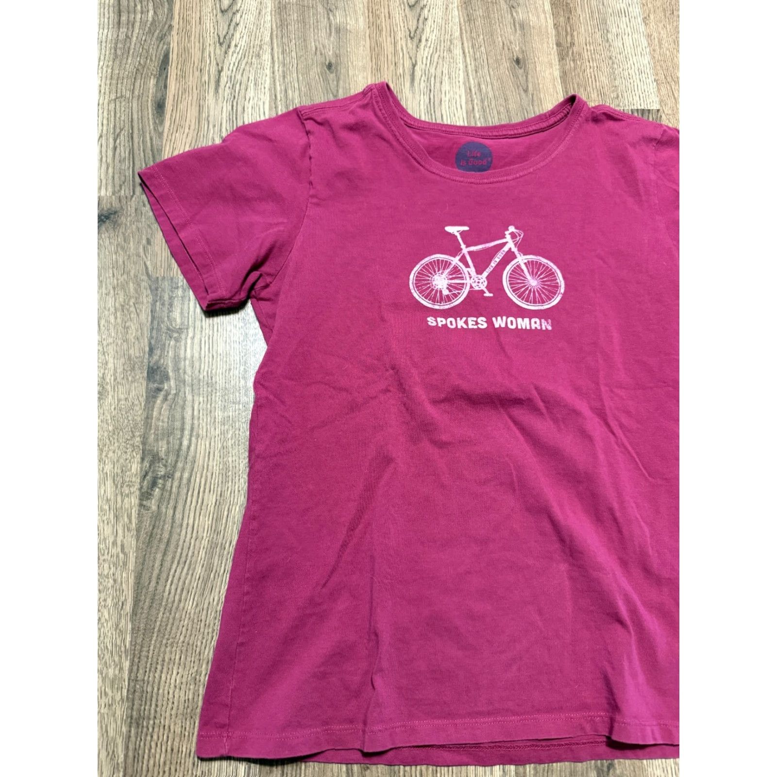 Life is Good Life is Good Shirts Women's Medium Purple Short Sleeve Crew Neck Basic Tees Size M / US 6-8 / IT 42-44 - 4 Thumbnail