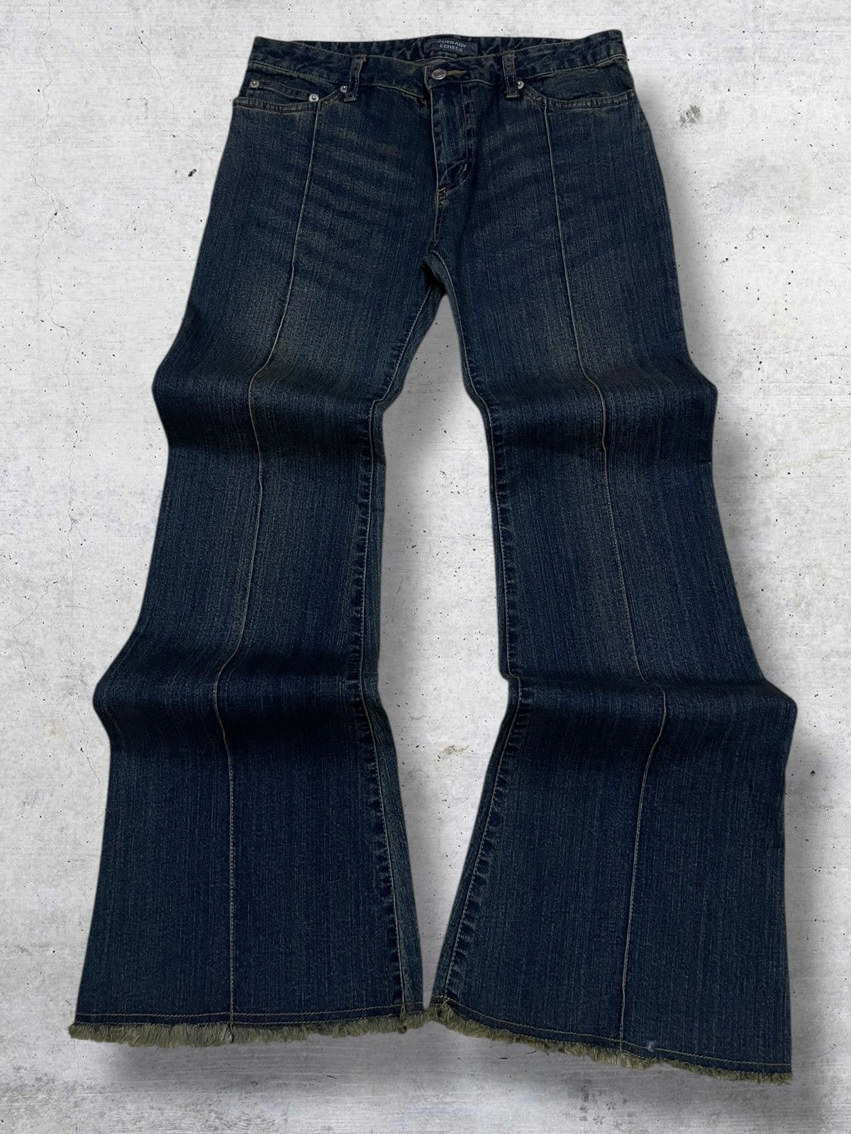Tornado Mart VINTAGE JOUERAUX JAPAN DESIGNER 90S CLASSIC FLARED CUT DENIM Size US 29 - 1 Thumbnail