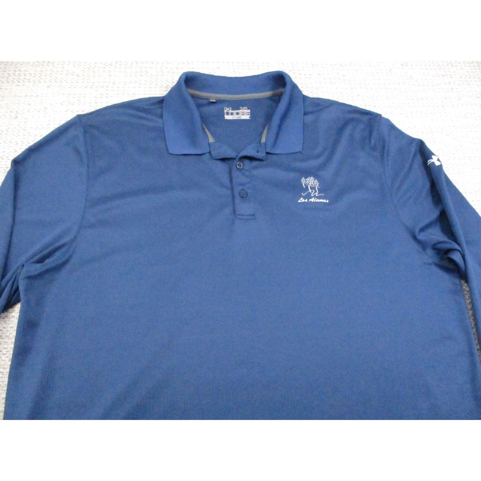 Under Armour VINTAGE Under Armour Polo Shirt Mens XL Blue HeatGear Loose Long Sleeve Golf Los Alamos Size US XL / EU 56 / 4 - 4 Thumbnail