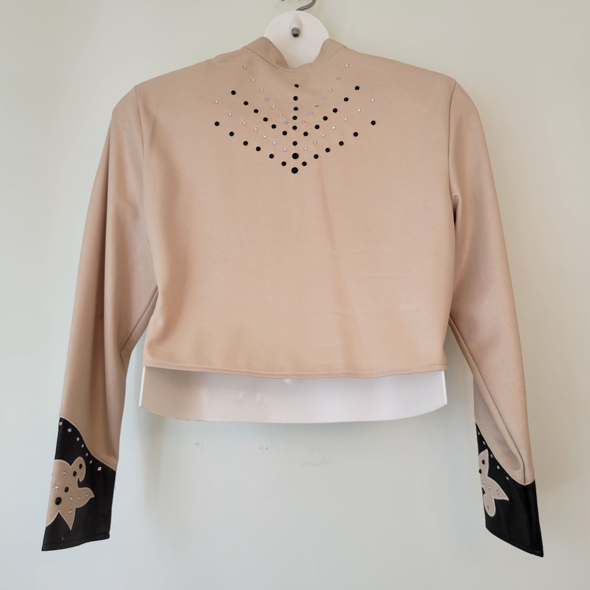 Vintage 1849 Authentic Ranchwear Tan Black Embellished Crop Jacket L Size L / US 10 / IT 46 - 4 Thumbnail