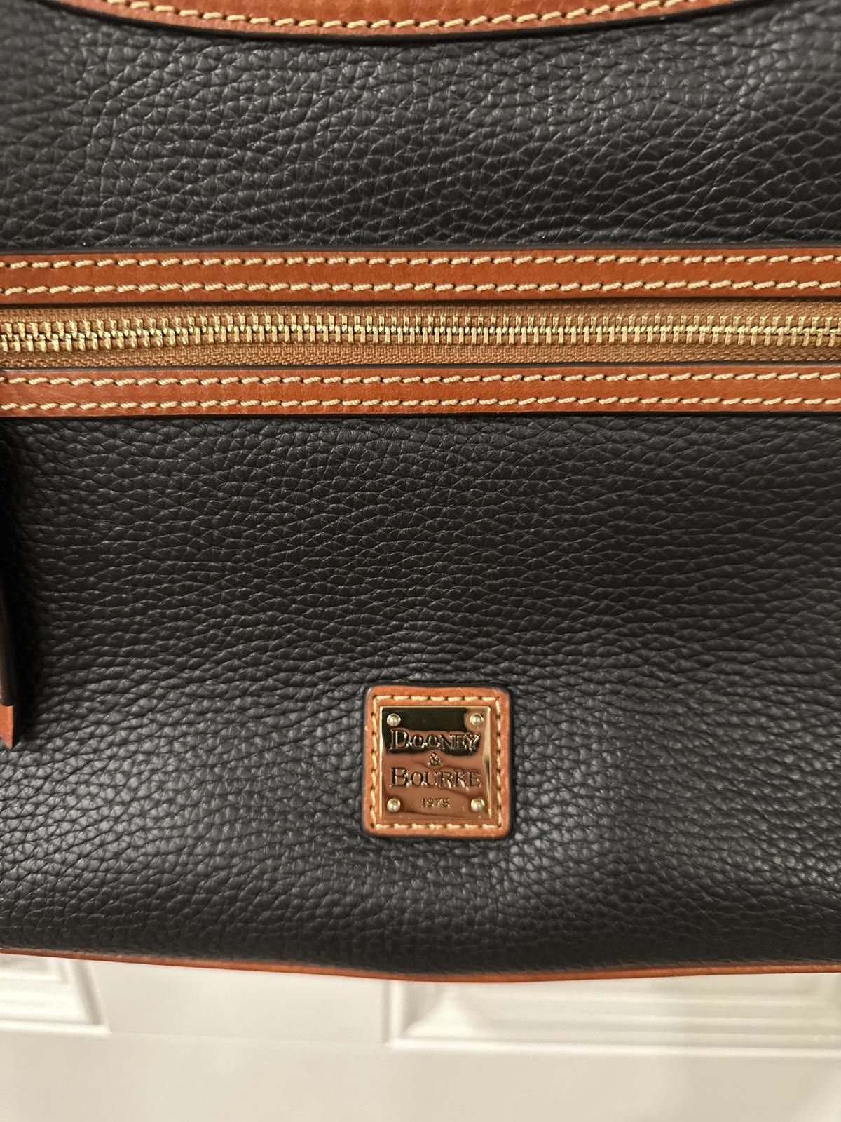 Dooney & Bourke Dooney Bourke Black Presley Pebbled Leather Shoulder Bag Size ONE SIZE - 3 Thumbnail