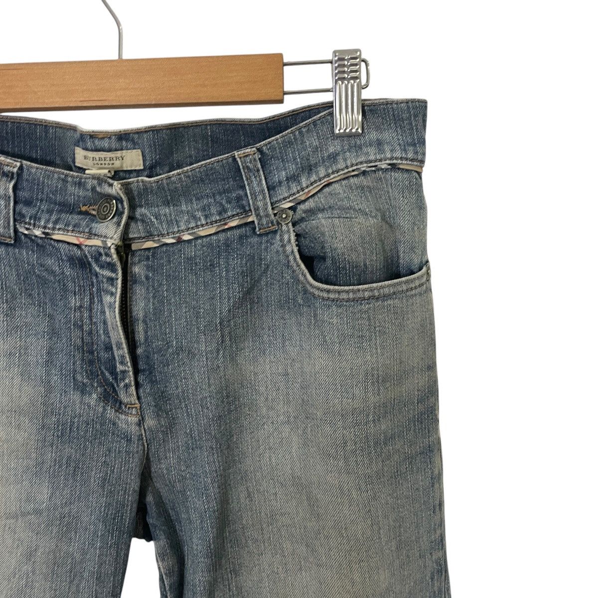 Burberry Vintage Y2k Burberry London Distressed Denim Jeans Size 31" - 4 Thumbnail