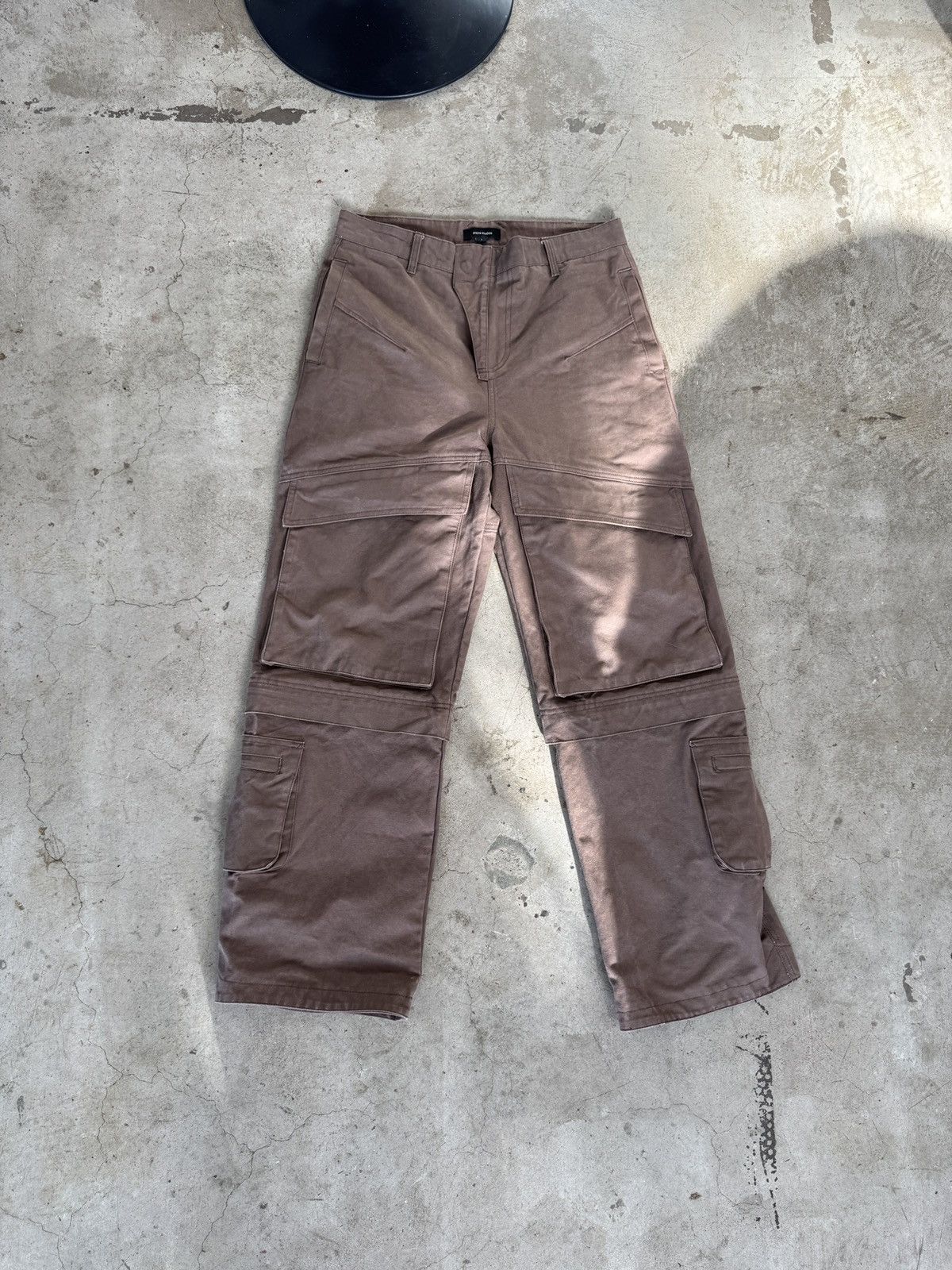 Entire Studios Entire Studios Brown Baggy Convertible Pants Size US 33 - 2 Thumbnail