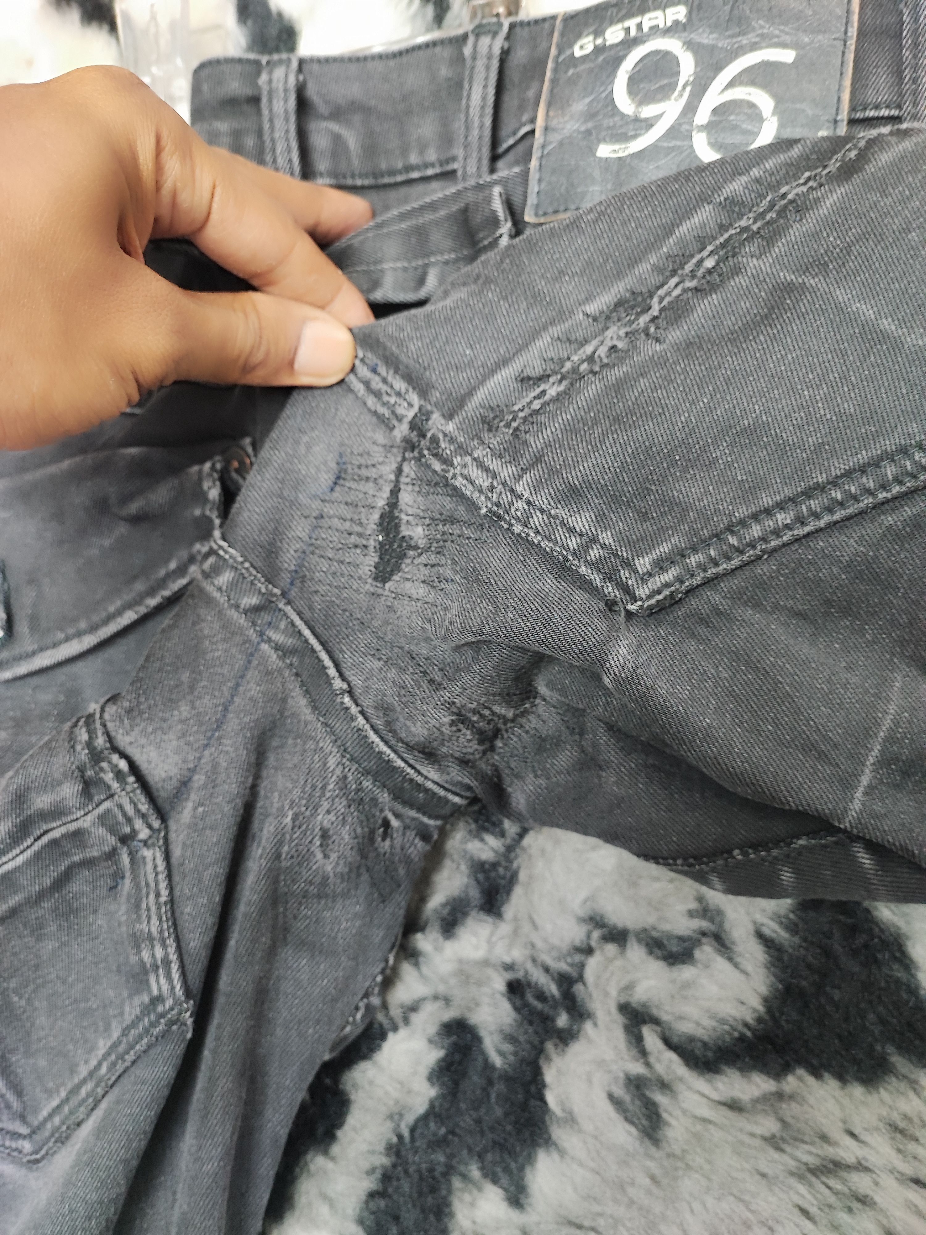 G-Star Mens G Star Raw 96 Denim Stretch Jeans Low Rise Size US 31 - 22 Thumbnail
