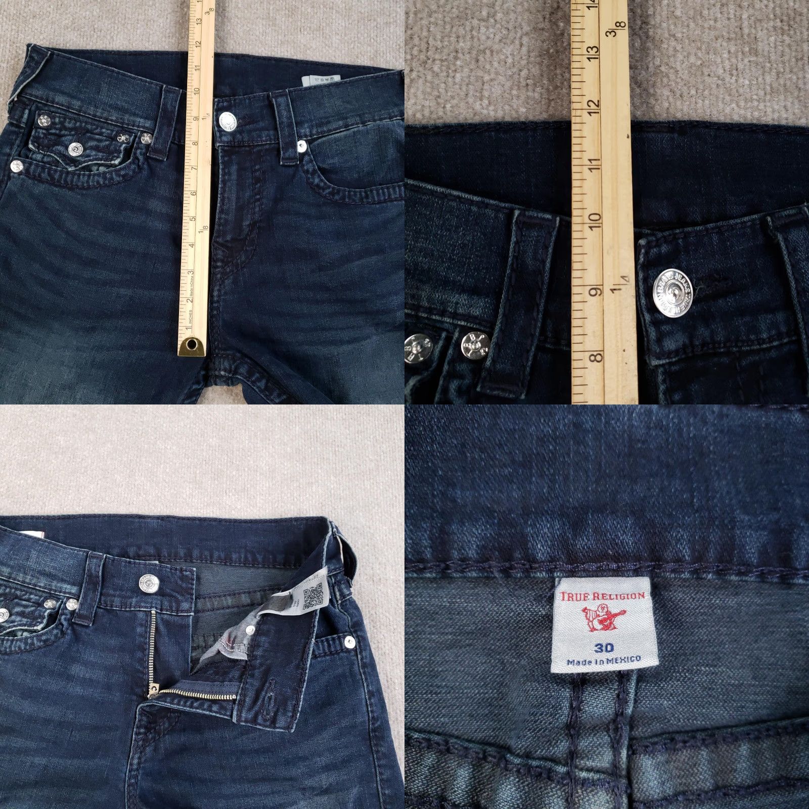 True Religion True Religion Jeans Mens 30x34 Blue Geno Relaxed Slim Stretch Denim Casual Size US 30 / EU 46 - 8 Thumbnail