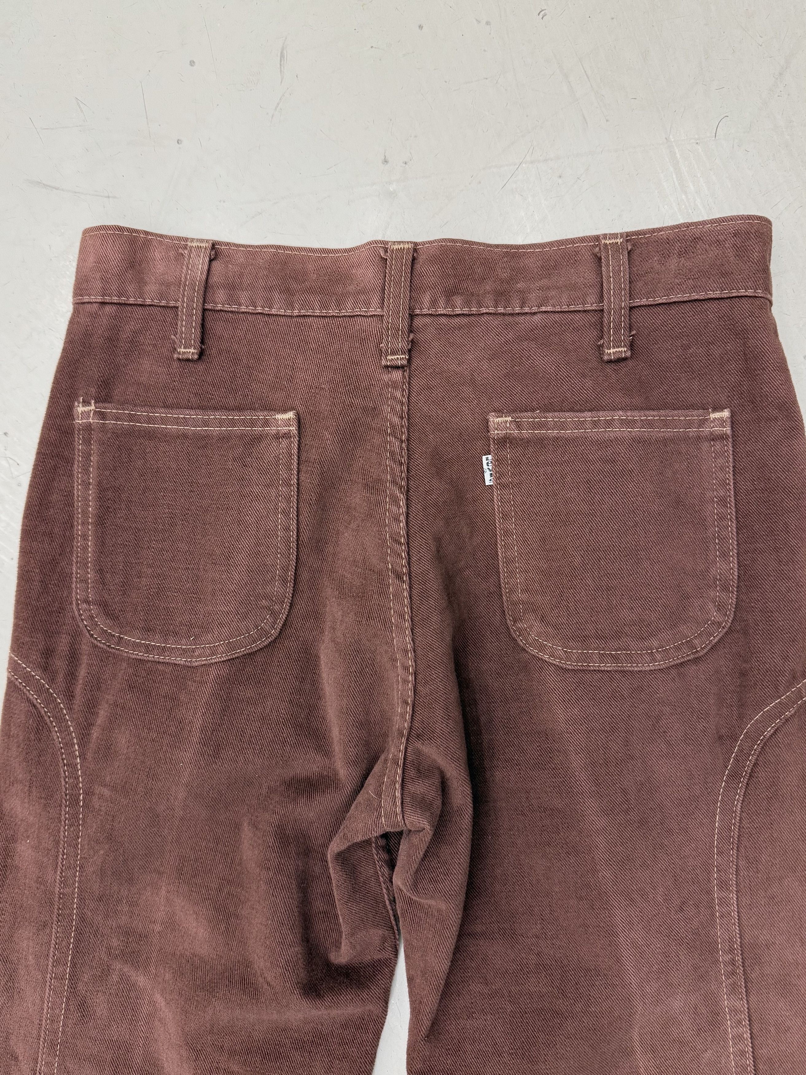 Levi's Vintage 70s Levi’s Flare Jeans – Brown Lowcut Size US 29 - 3 Thumbnail