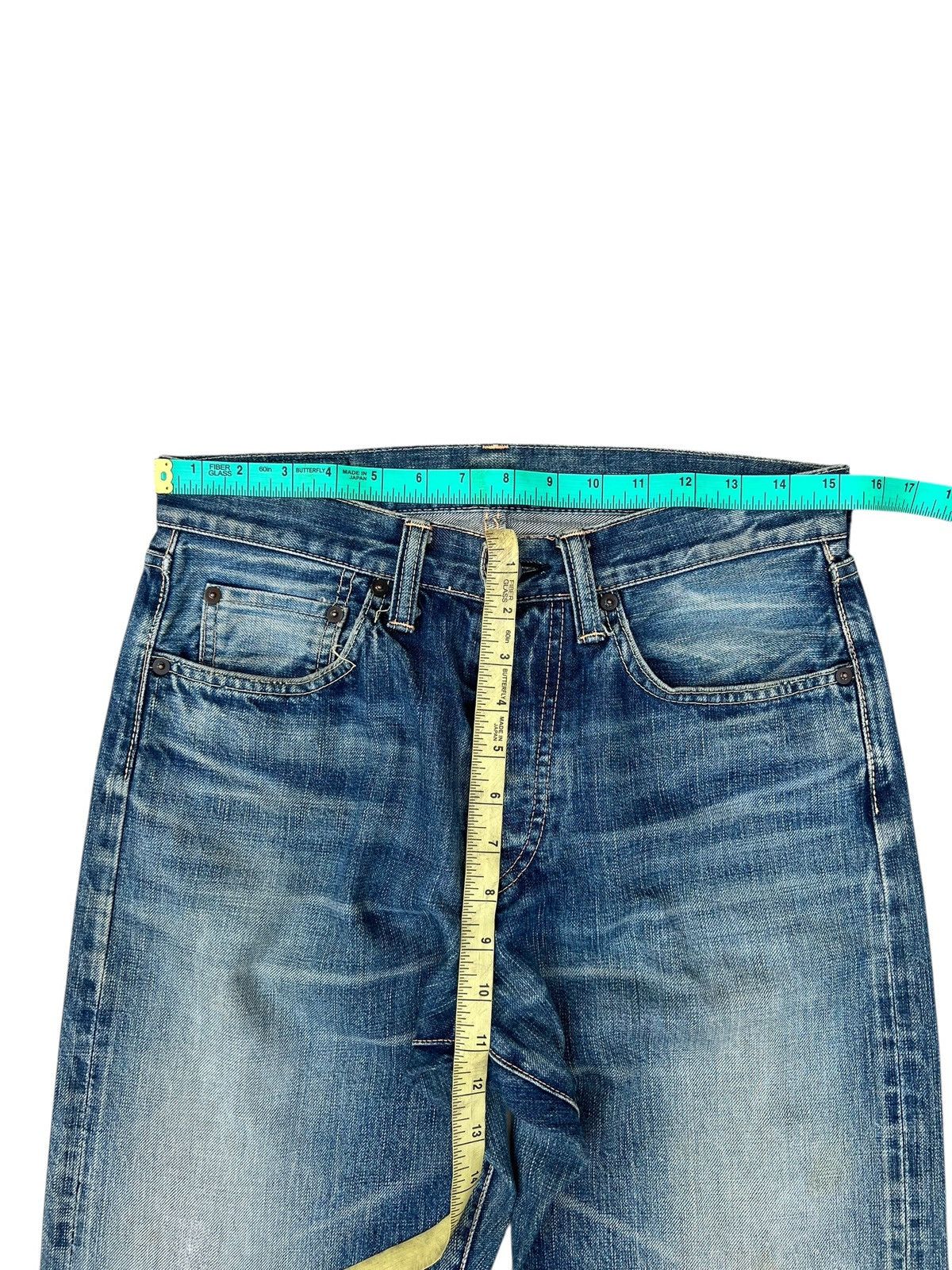 Shellac Vintage Acoustic Japan Hidden Rivet Mud Denim Selvedge Jeans Size US 30 / EU 46 - 4 Thumbnail