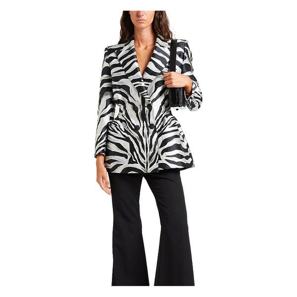 Dolce & Gabbana o1y0825 Zebra Stripes Blazer in Gray/Black Size XS / US 0-2 / IT 36-38 - 3 Thumbnail