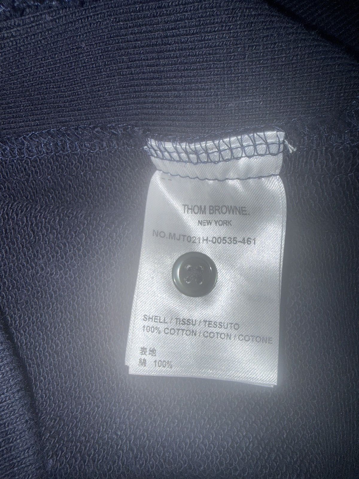 Thom Browne Thom Browne Navy Blue Cotton Crewneck Sweatshirt Size US XL / EU 56 / 4 - 6 Thumbnail