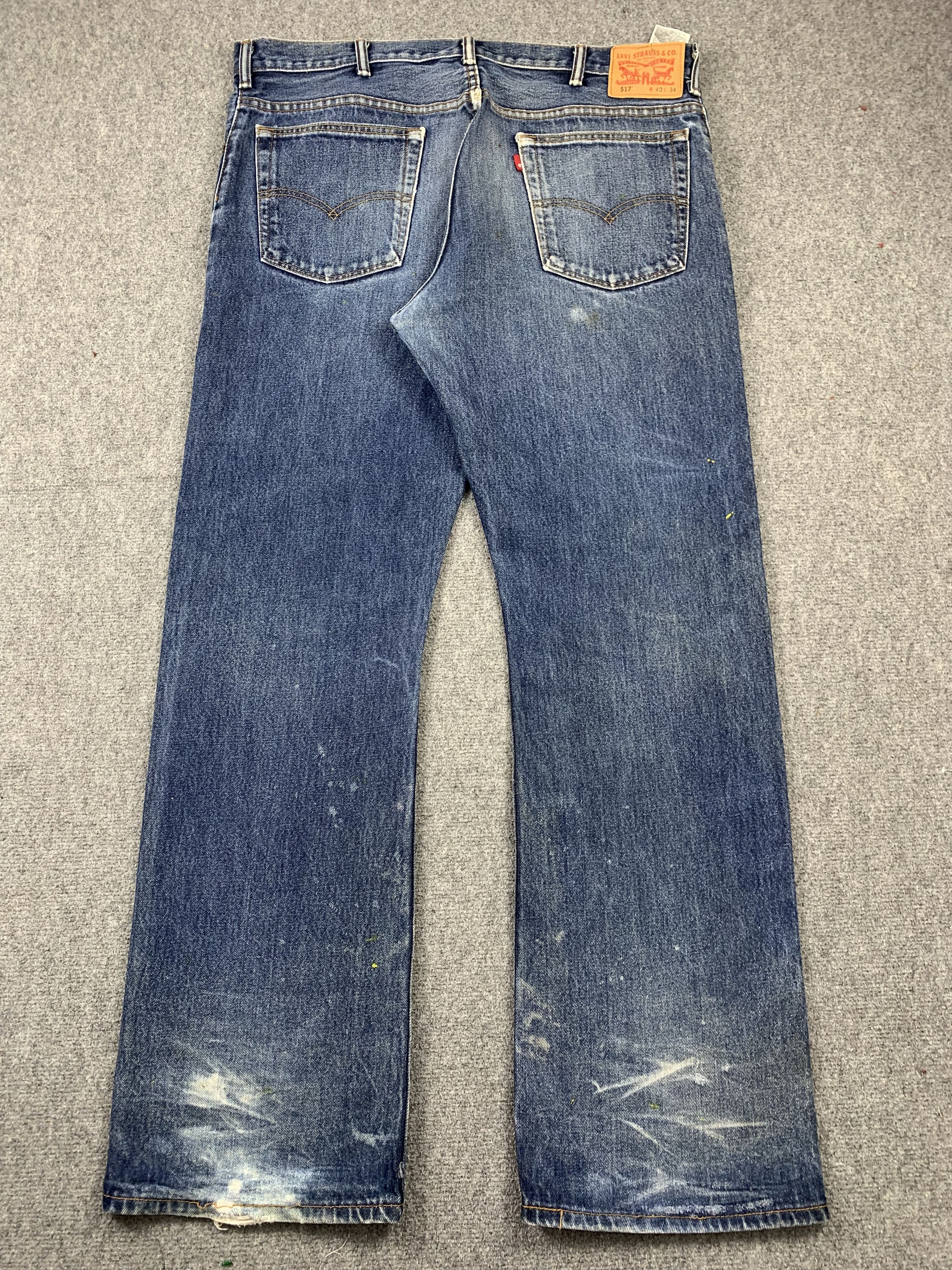 Levi's Vintage Levis 517 Flared Bootcut Splatter Paint Jeans DP2138 Size US 39 - 3 Thumbnail