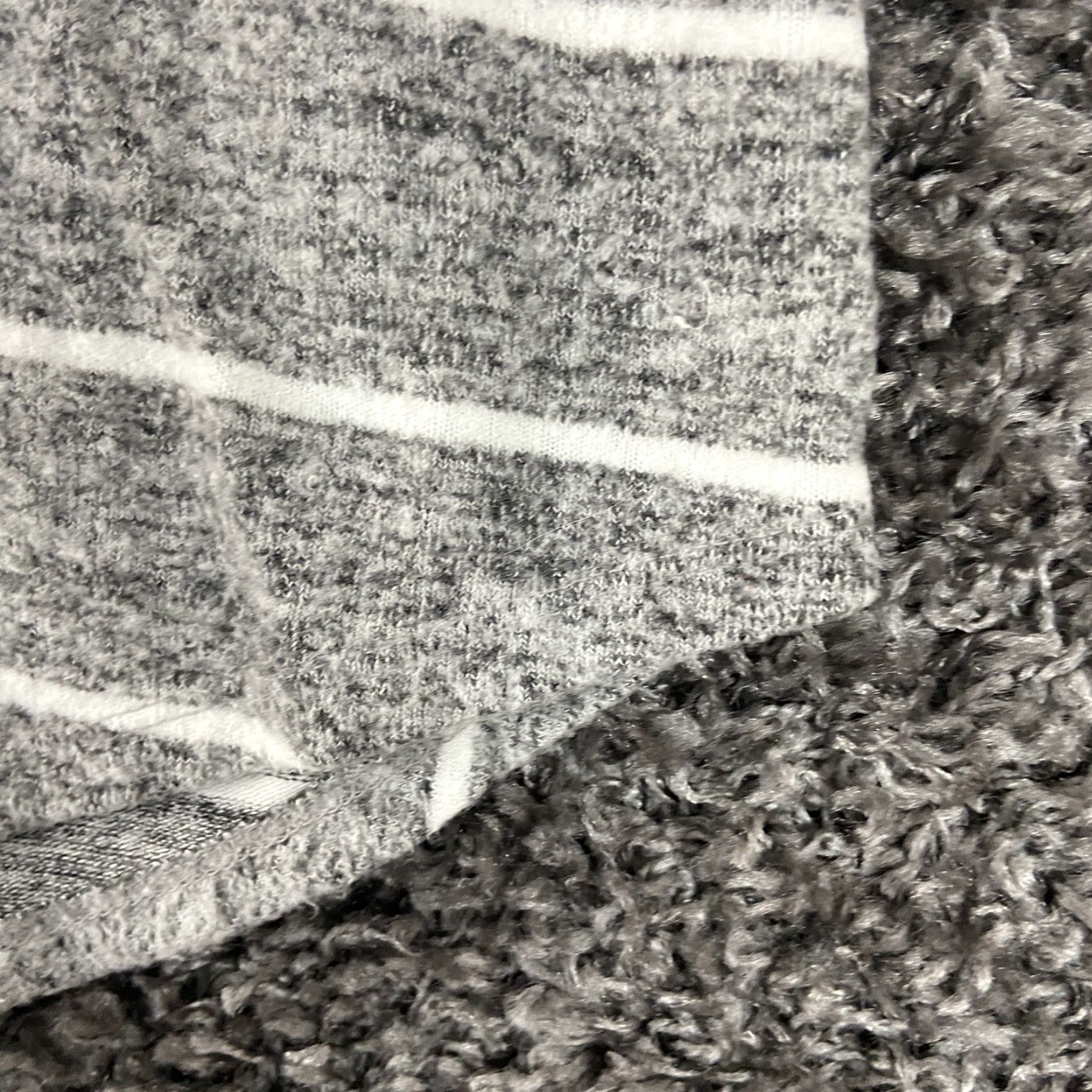Lucky Brand LUCKY BRAND Blouse Women Gray White Striped Long Sleeve XL Regular Size Adult Women Size XL / US 12-14 / IT 48-50 - 3 Thumbnail