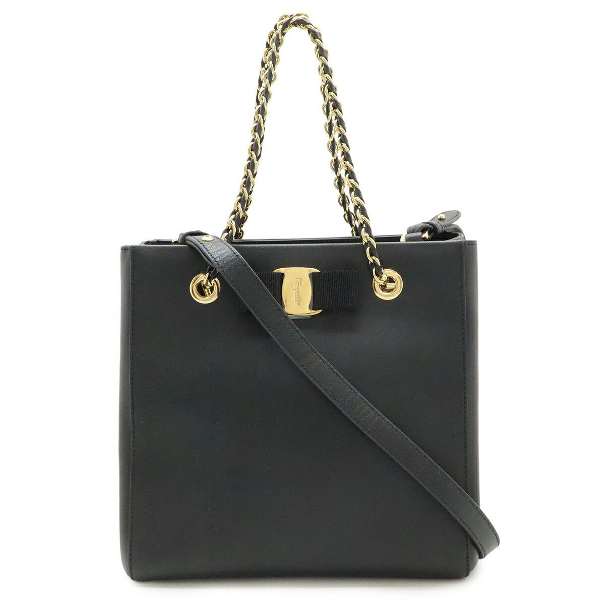 Salvatore Ferragamo Salvatore Ferragamo Salvatore Ferragamo Vara Leather 2way Shoulder Bag Leather Shoulder Bag AU-21/E998 DUTY FREE for USA Size ONE SIZE - 1 Thumbnail
