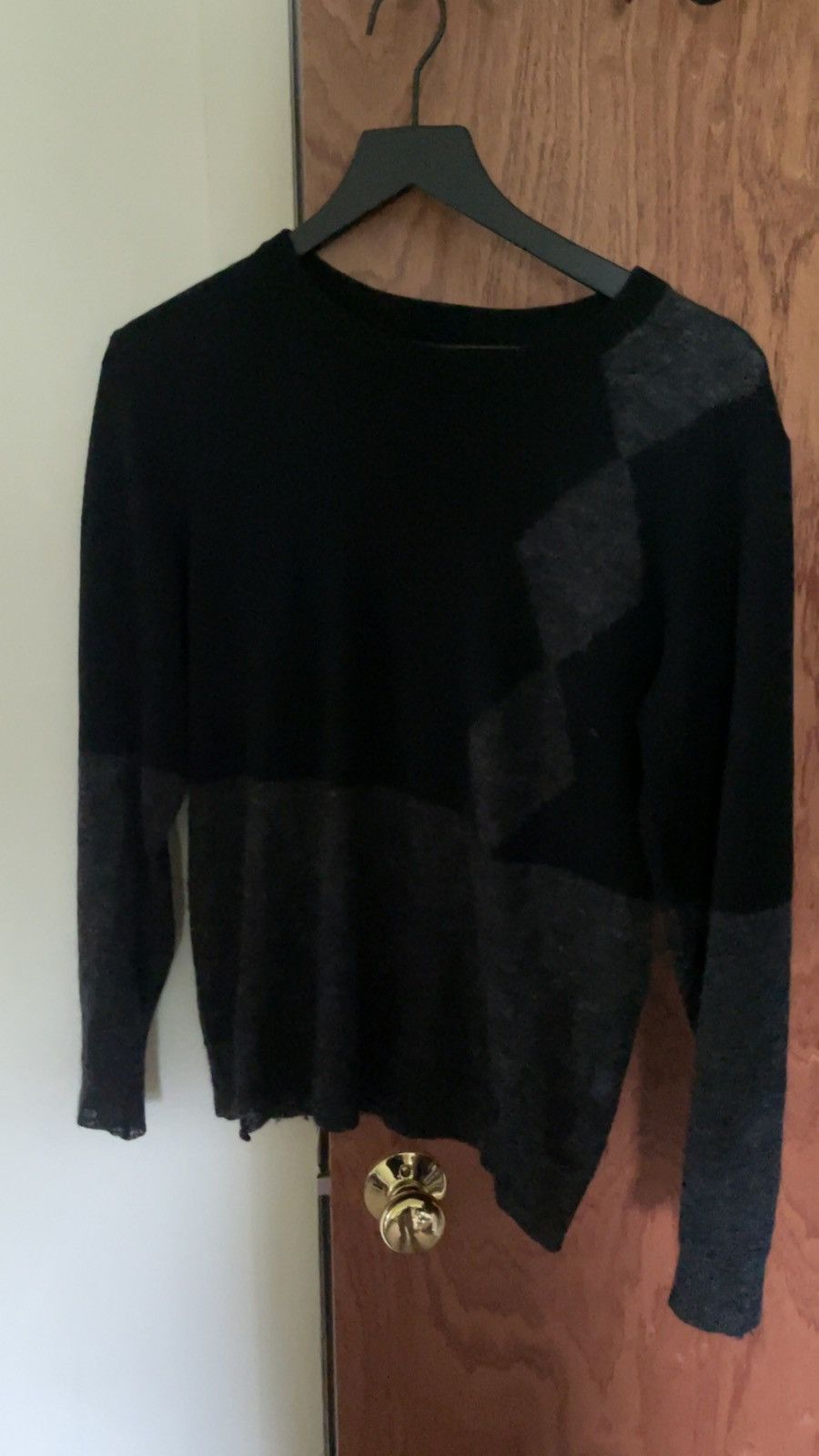 image of Number N Ine Number (N)Ine Black Knit Patterned Sweater, Men's (Size Small)
