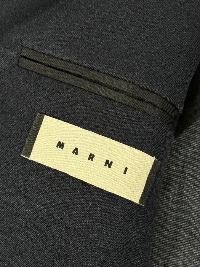 Marni Marni Navy Wool Classy Blazer Jacket Size 44R - 9 Thumbnail