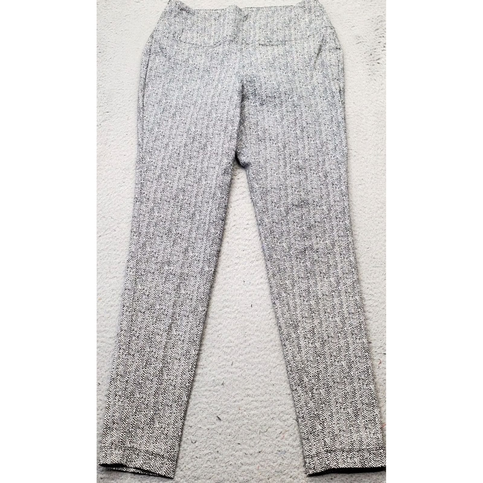 Worthington Worthington Pants Women's 4 Multi Herringbone Stretch High Waisted Skinny Leg Pants Size 27" / US 4 / IT 40 - 2 Thumbnail