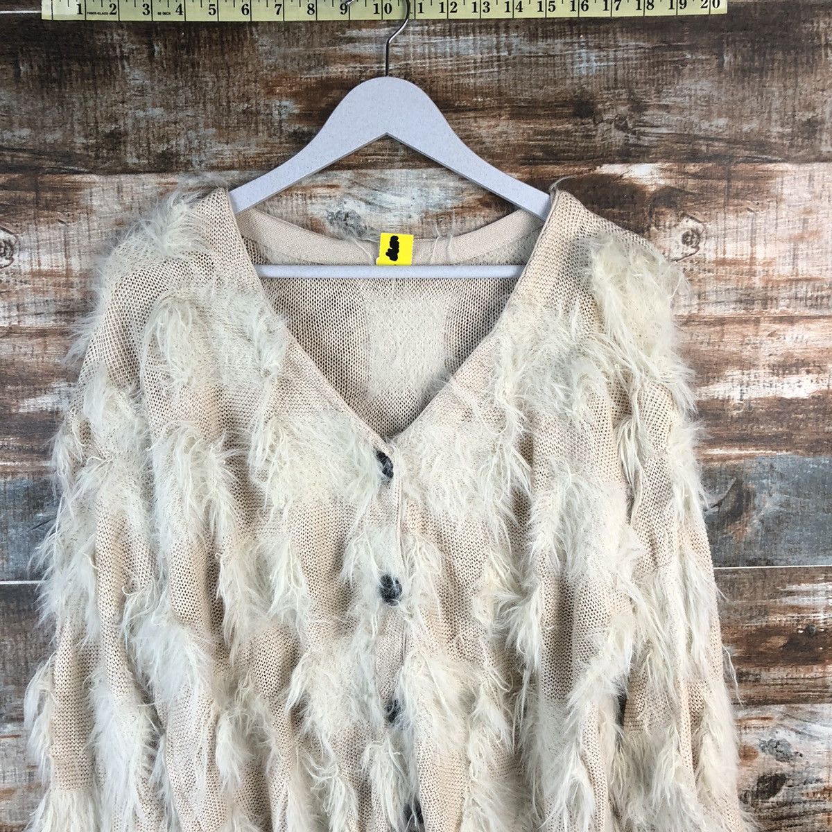 Homespun Knitwear DLL Mystic Brown Cardigan fur shaggy Knitwear #C020 Size US M / EU 48-50 / 2 - 5 Thumbnail
