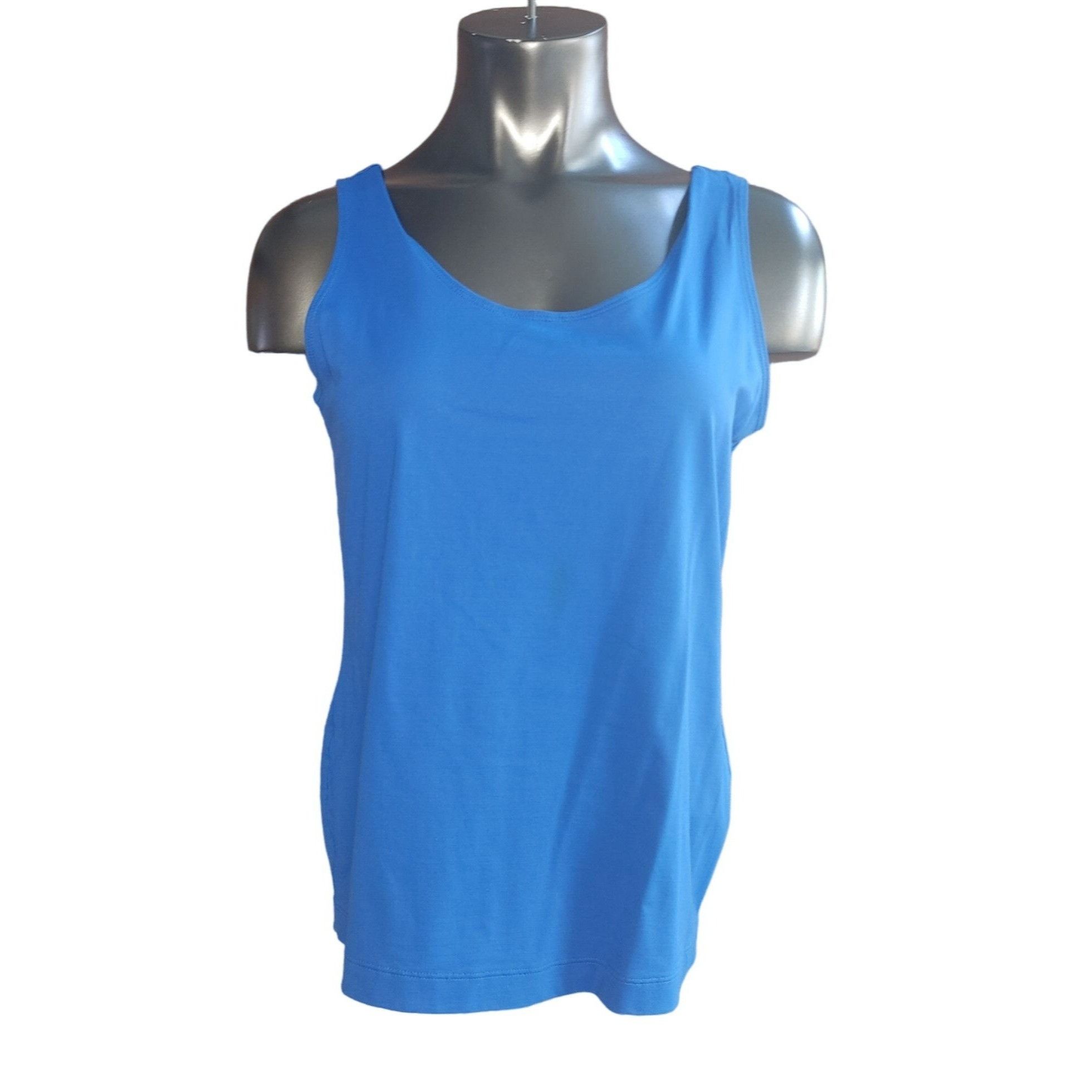 Other Chico's Womens Bright Blue Scoop Neck Sleeveless Top Size 2/ Size L / US 10 / IT 46 - 1 Thumbnail