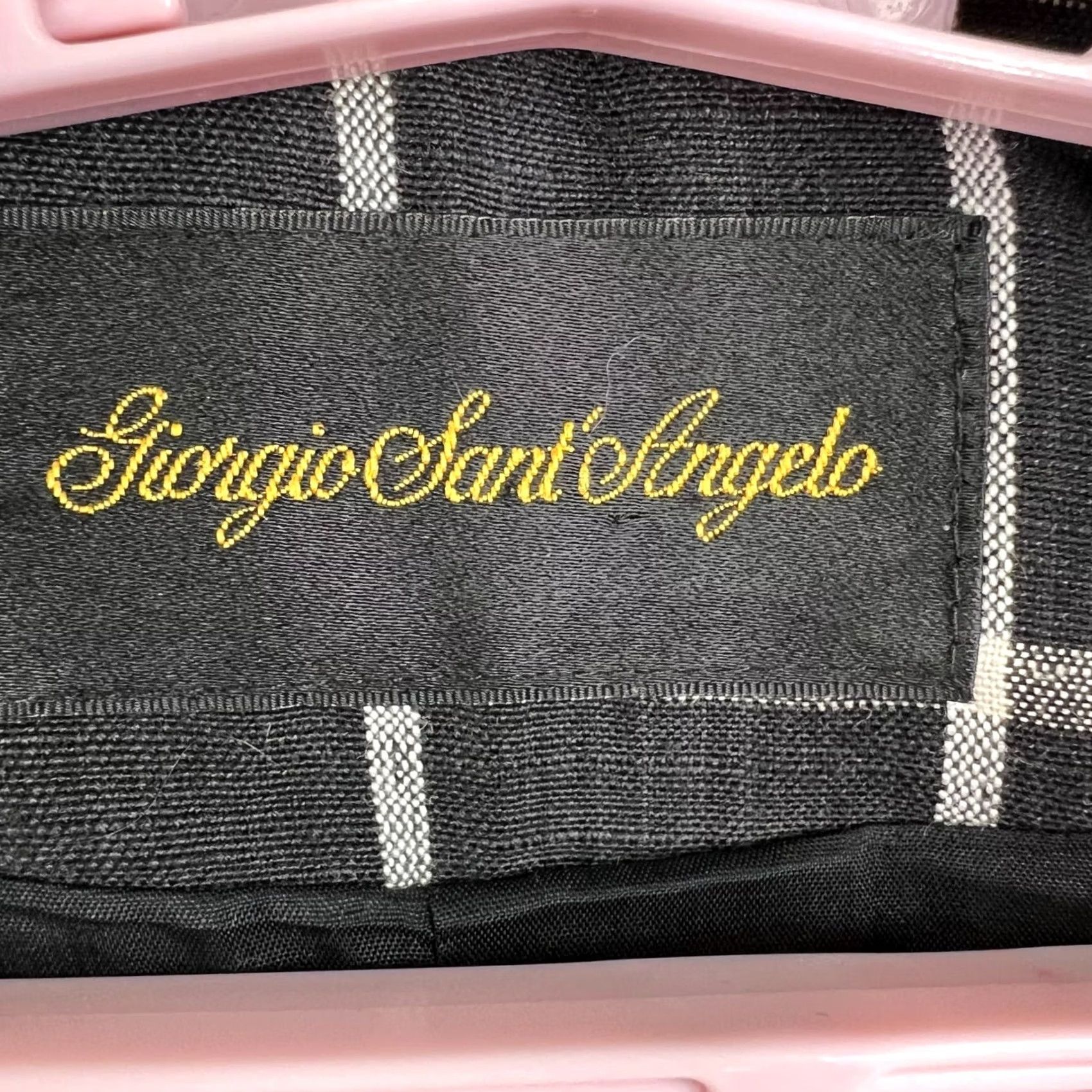 Vintage VINTAGE Gorgio Sant Angelo Window Blazer Women's Black Check-Print Size 10 Linen Size L / US 10 / IT 46 - 5 Thumbnail