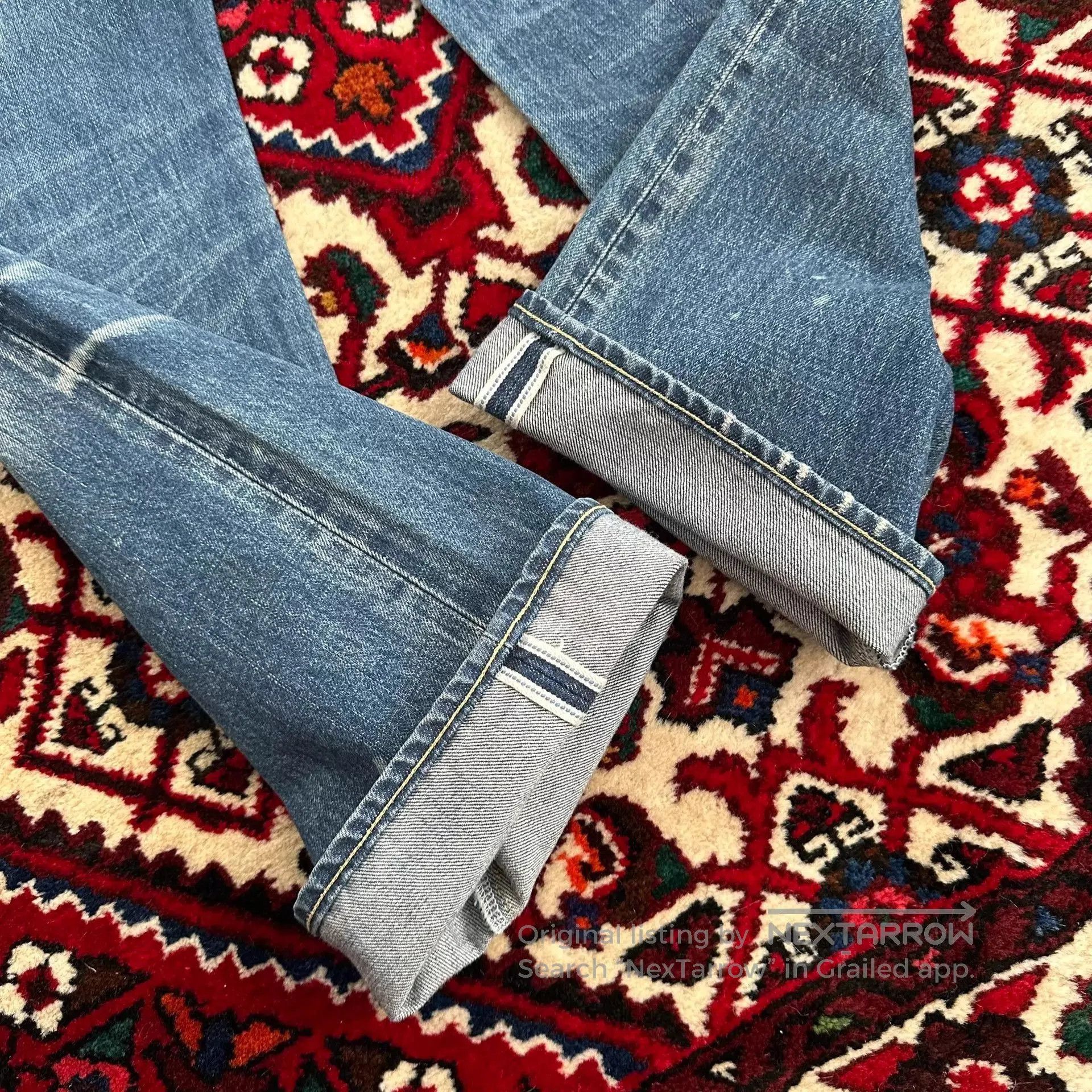 Visvim Blue Denim Jeans with Distressed Fade. Size US 36 / EU 52 - 9 Thumbnail