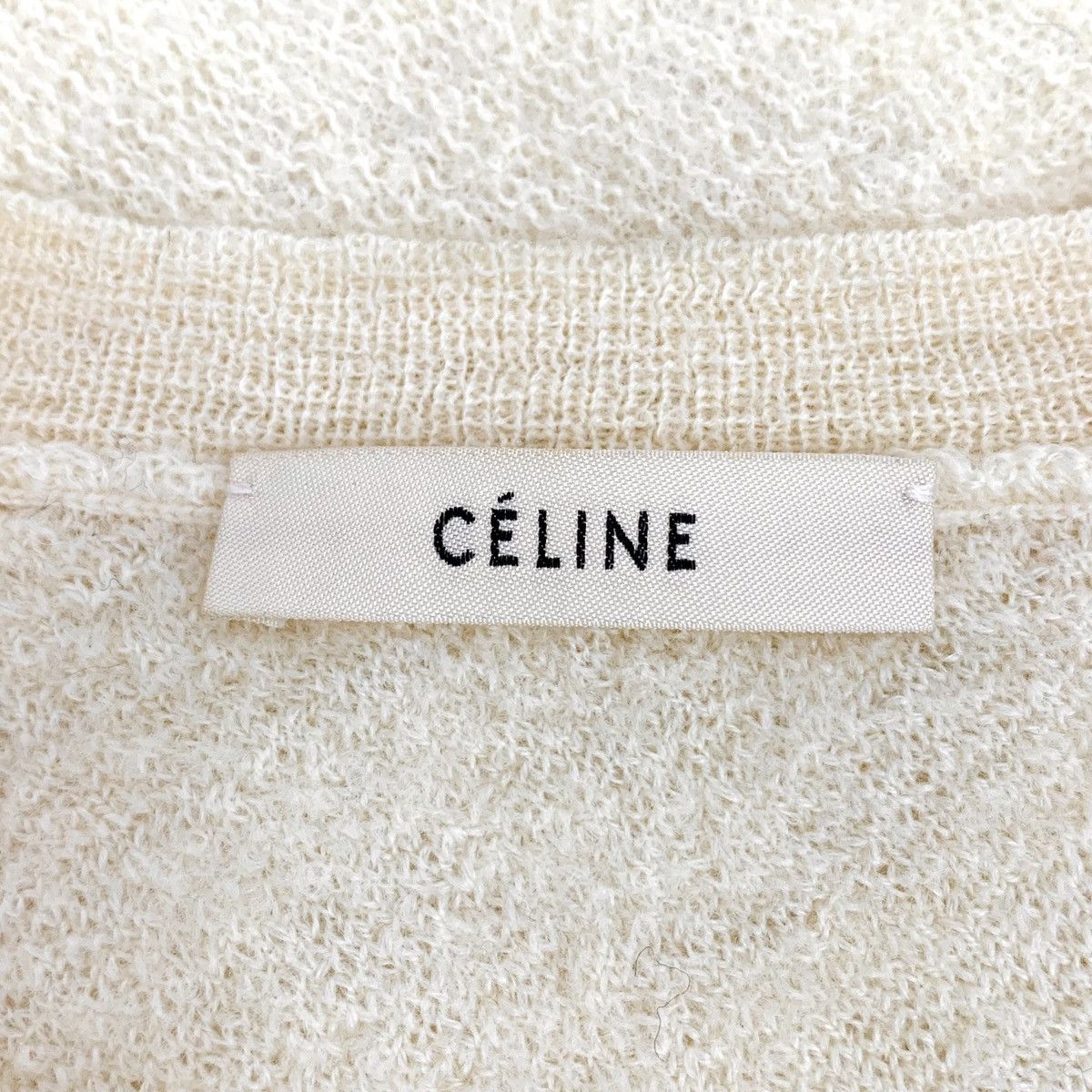 Celine Celine Beige Wool Crew Neck Long Sleeve Knit Sweater K26WX Size S / US 4 / IT 40 - 5 Thumbnail