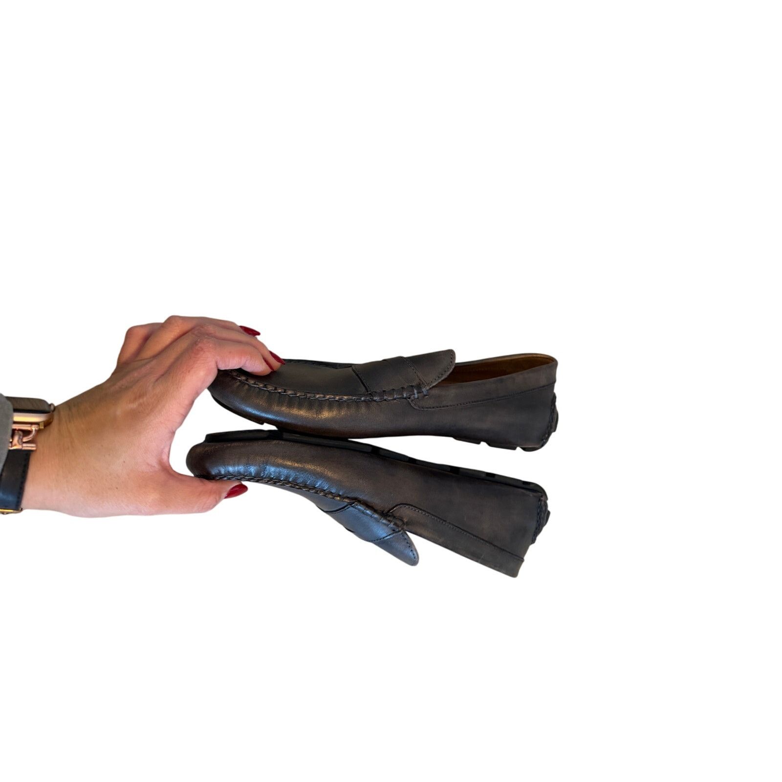 Nordstrom Nordstrom Black Cody Driving Leather Closed Toe Loafers Size US 10.5 / EU 43-44 - 6 Thumbnail