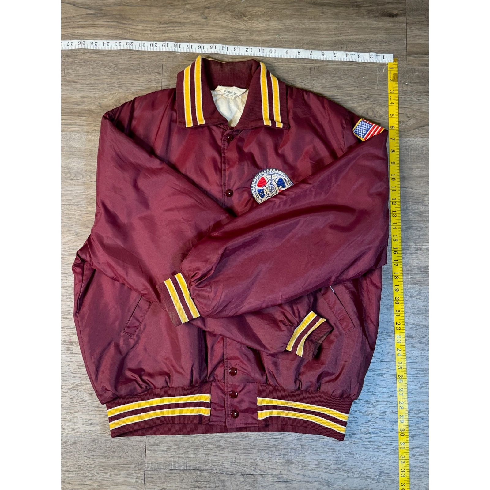Vintage Vintage Bomber Varsity Jacket Machinists Aerospace Union Size US XL / EU 56 / 4 - 5 Thumbnail