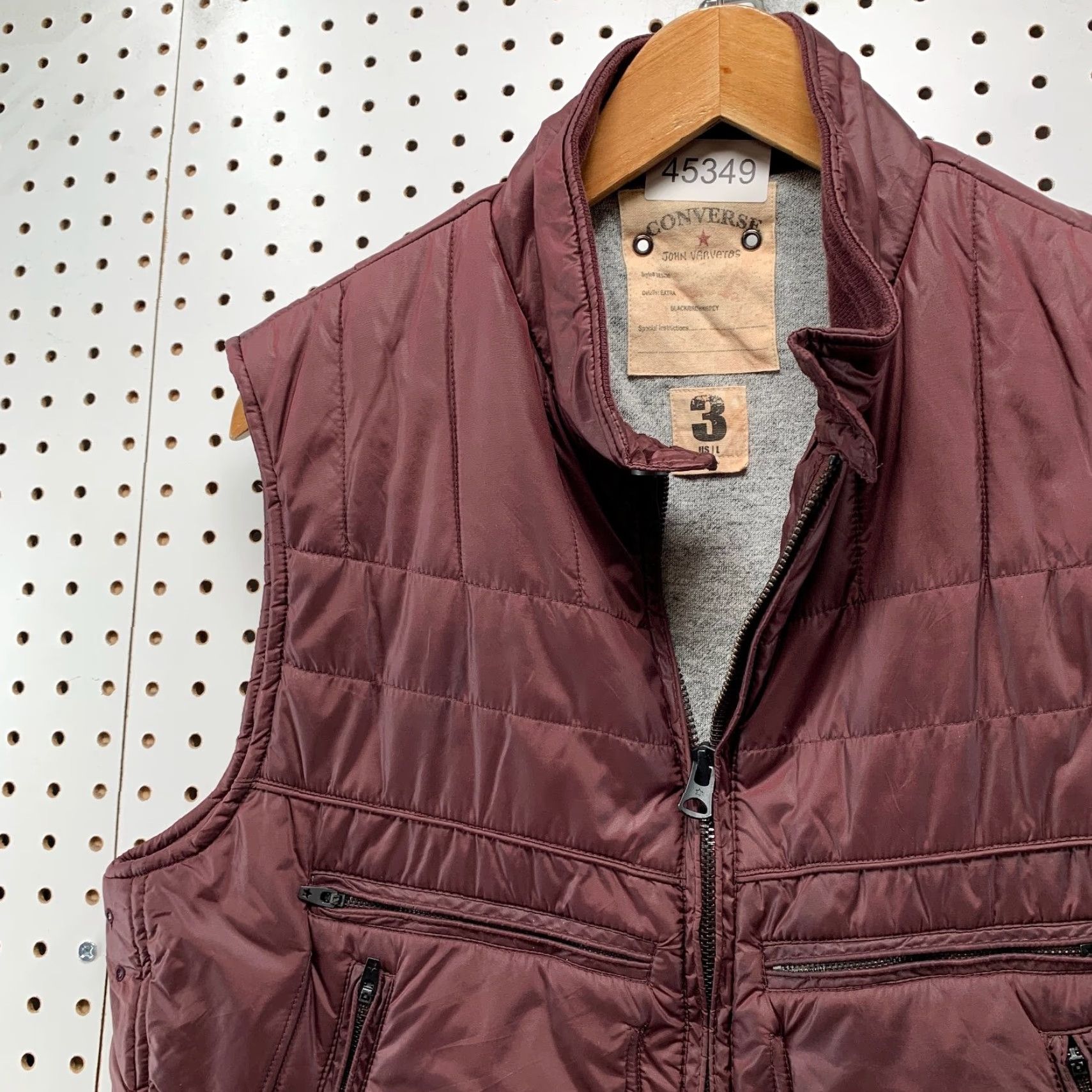 John Varvatos VINTAGE John Varvatos Converse Vest Mens L Maroon Sleeveless Insulated Size US L / EU 52-54 / 3 - 7 Thumbnail