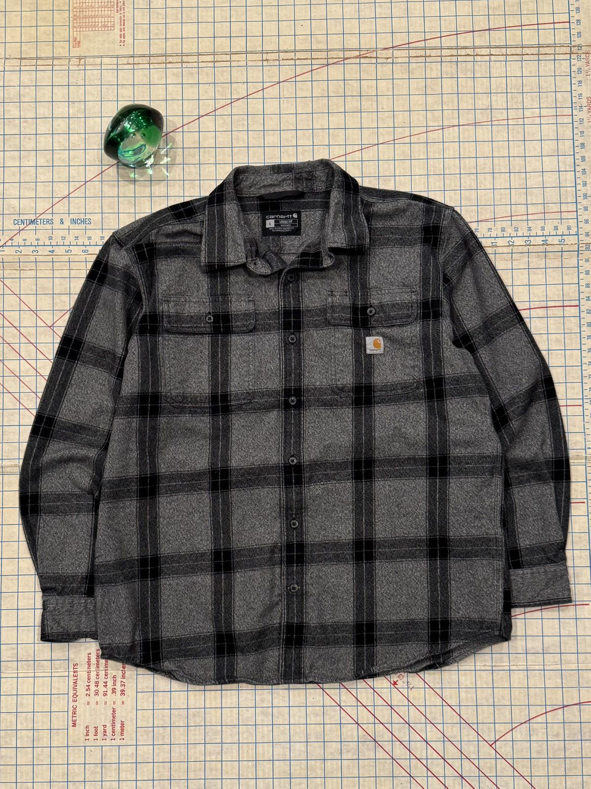 Carhartt Carharrt Plaid Button Up Shirt Loose Fit Mens Large Size US L / EU 52-54 / 3 - 1 Thumbnail