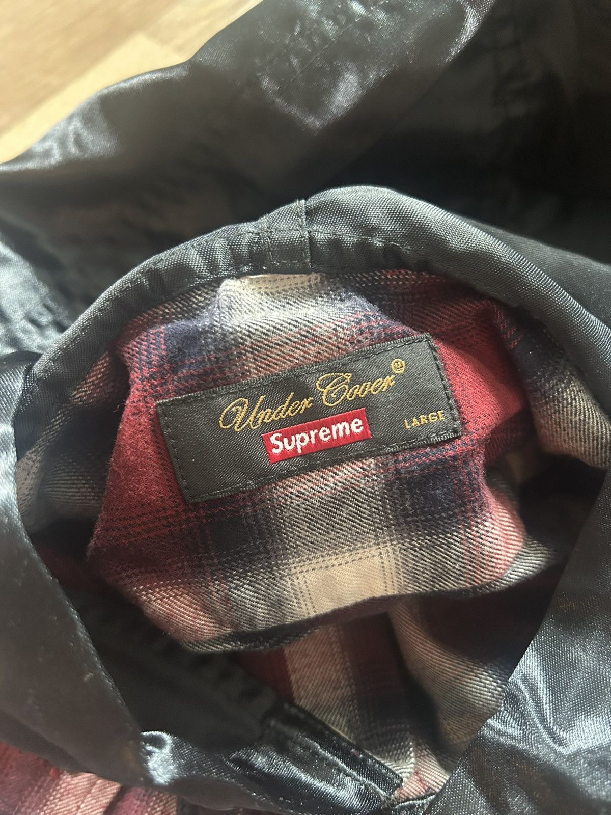 Supreme × Undercover Supreme x Undercover Satin Hooded Flannel SS15 Red Size US L / EU 52-54 / 3 - 4 Thumbnail