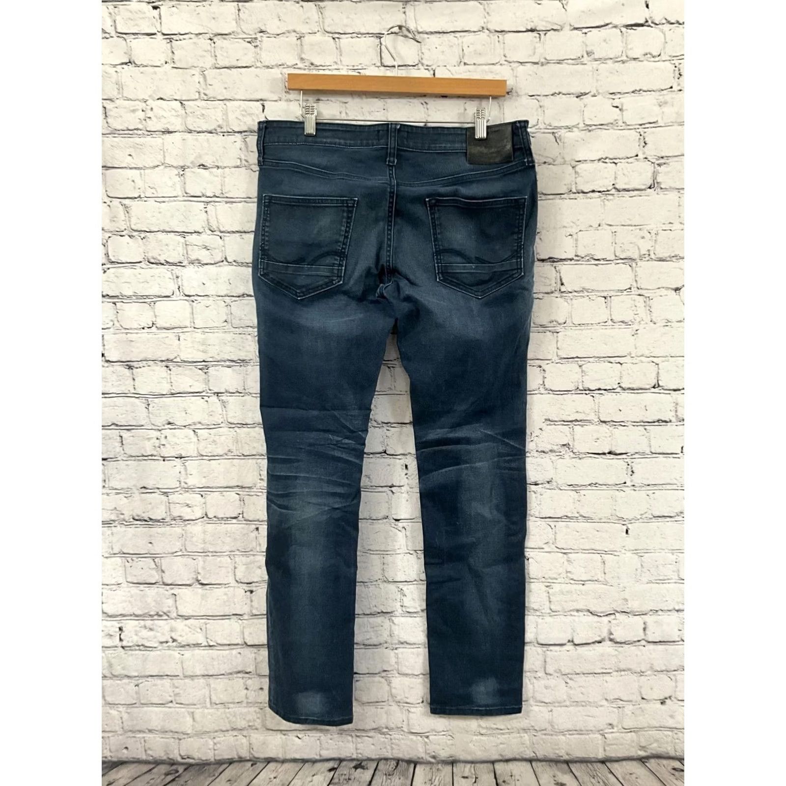 Jack & Jones VINTAGE Jack & Jones Skinny Fit Jeans 36x34 Denim Blue Men Regular 36 34 Jeans Mens Skinny Comfort Casual Solid 90s? Size US 36 / EU 52 - 6 Thumbnail