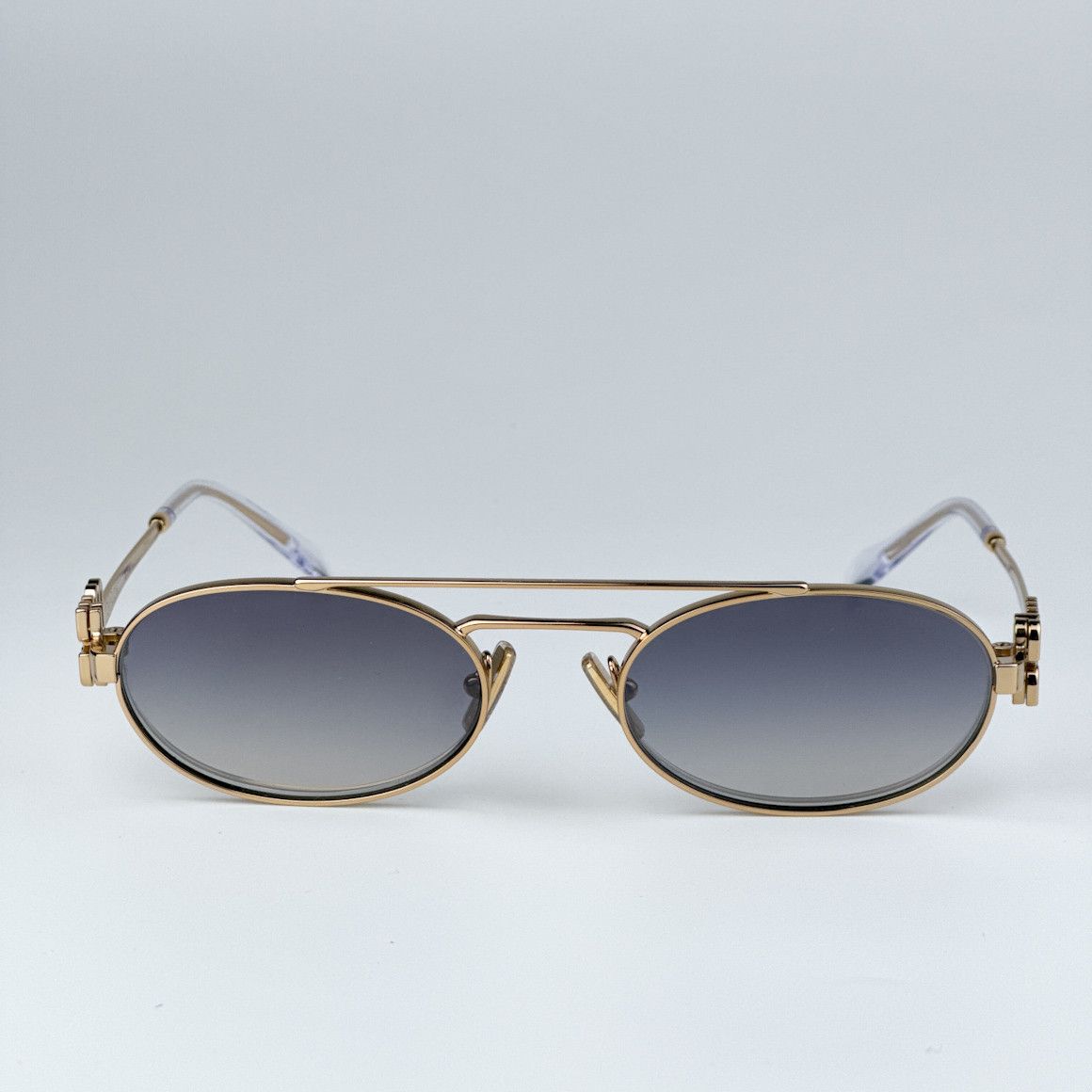 Miu Miu NEW Miu Miu MU54ZS 5AK30C LOGO Pilot Unisex Sunglasses Size ONE SIZE - 3 Thumbnail